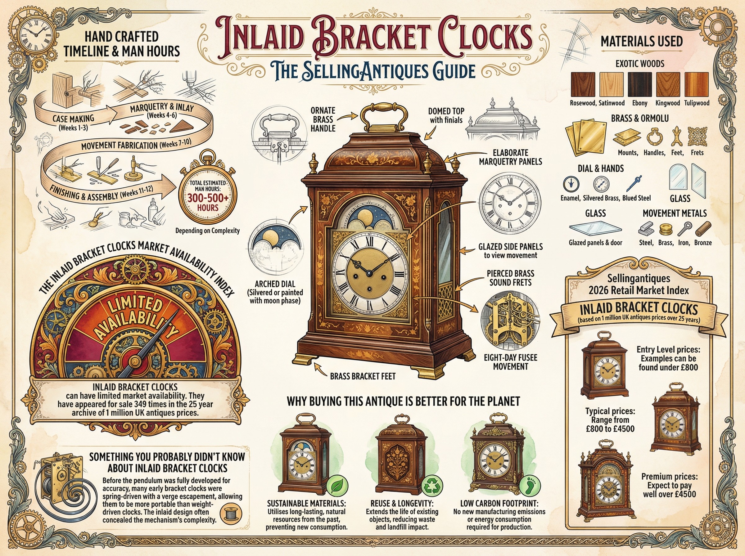 The Sellingantiques Guide to Inlaid Bracket Clocks