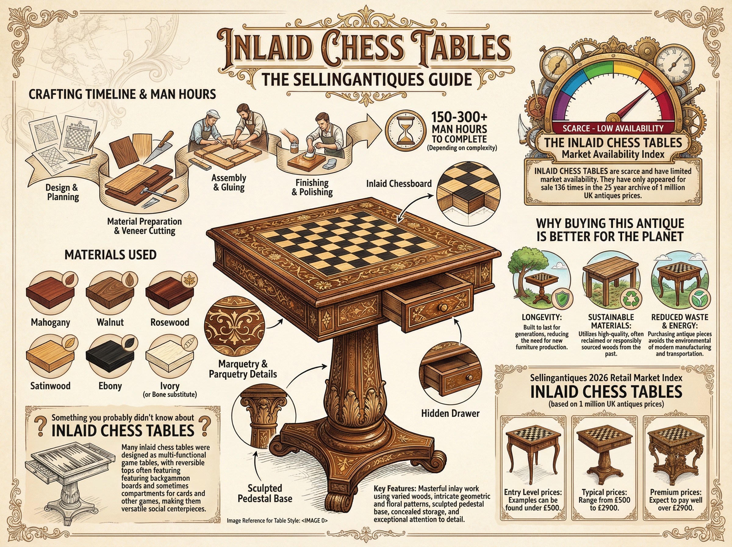 Inlaid Chess Tables Guide Infographic