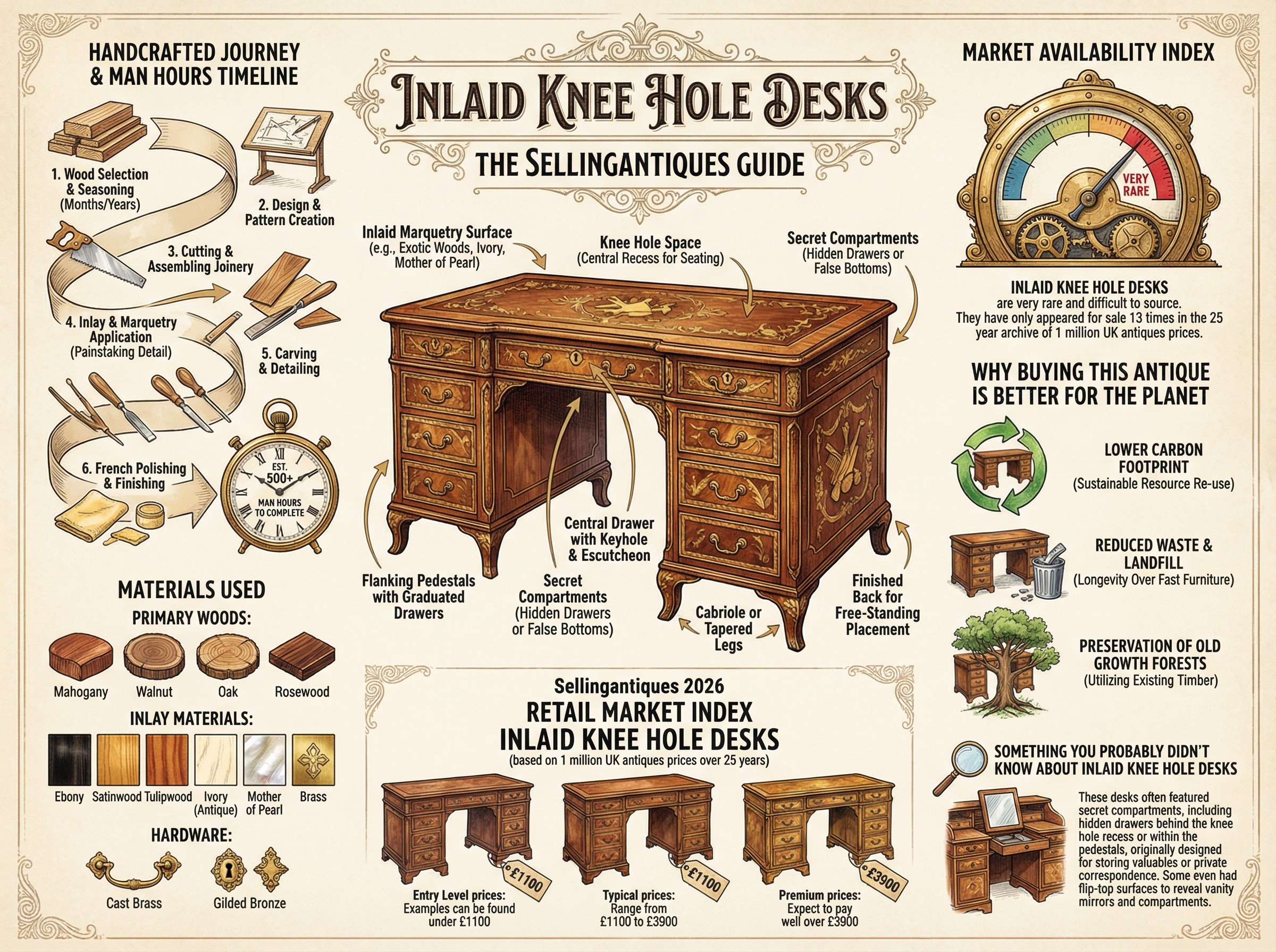 Inlaid Knee Hole Desks Guide Infographic