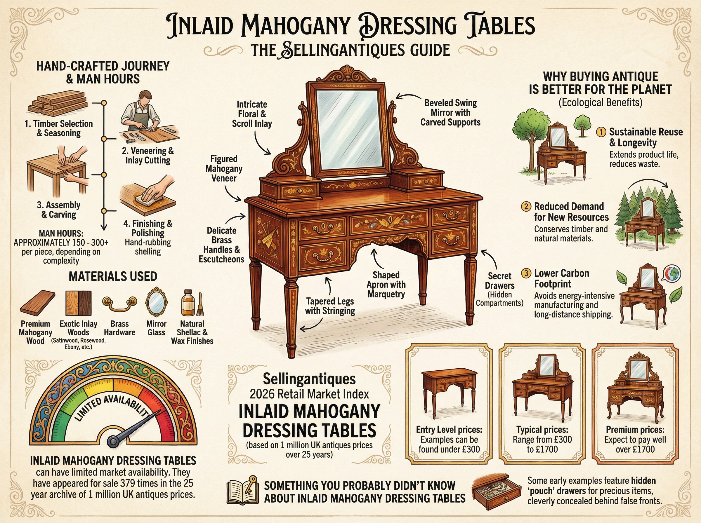 Inlaid Mahogany Dressing Tables Guide Infographic