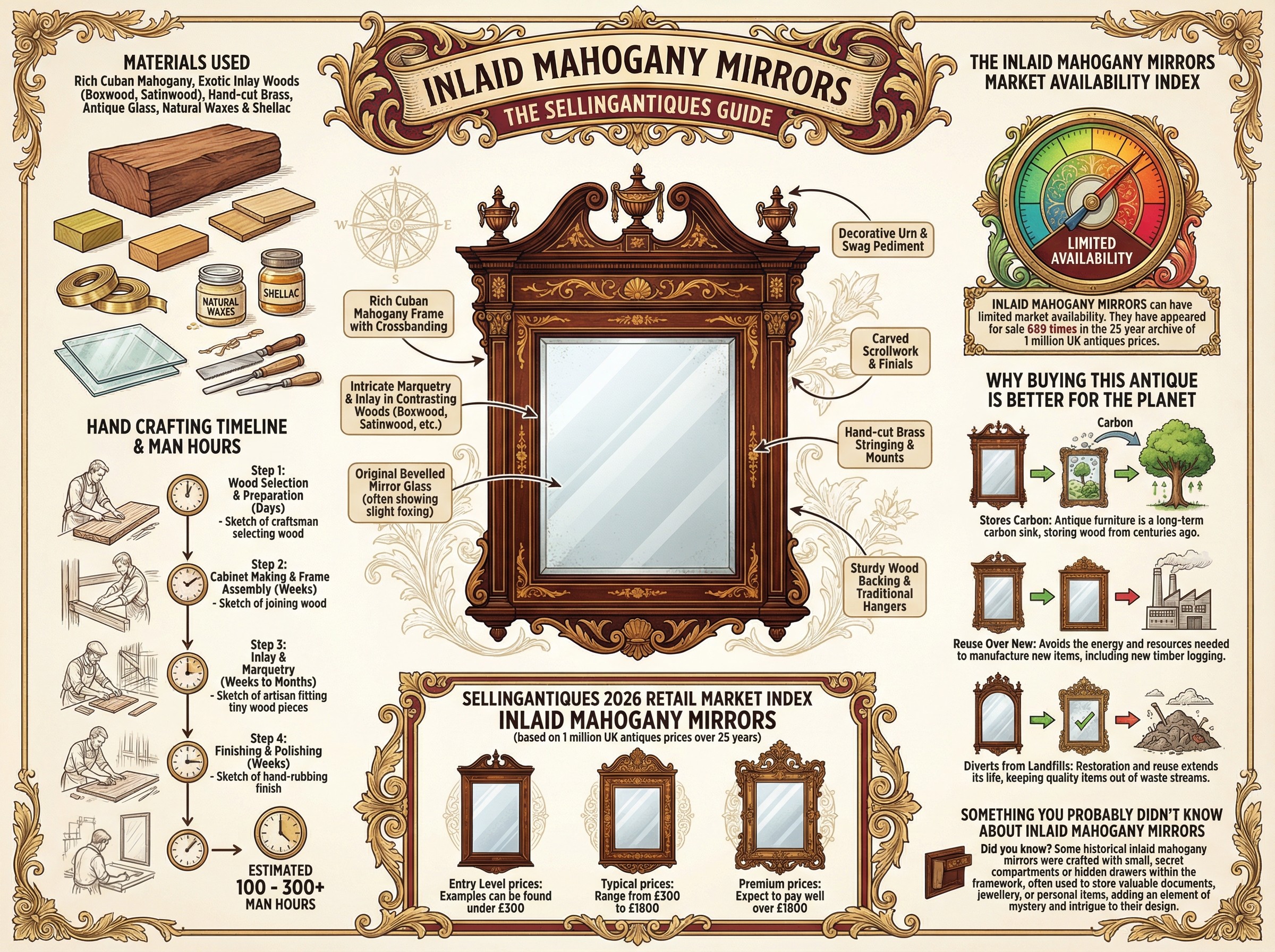 Inlaid Mahogany Mirrors Guide Infographic