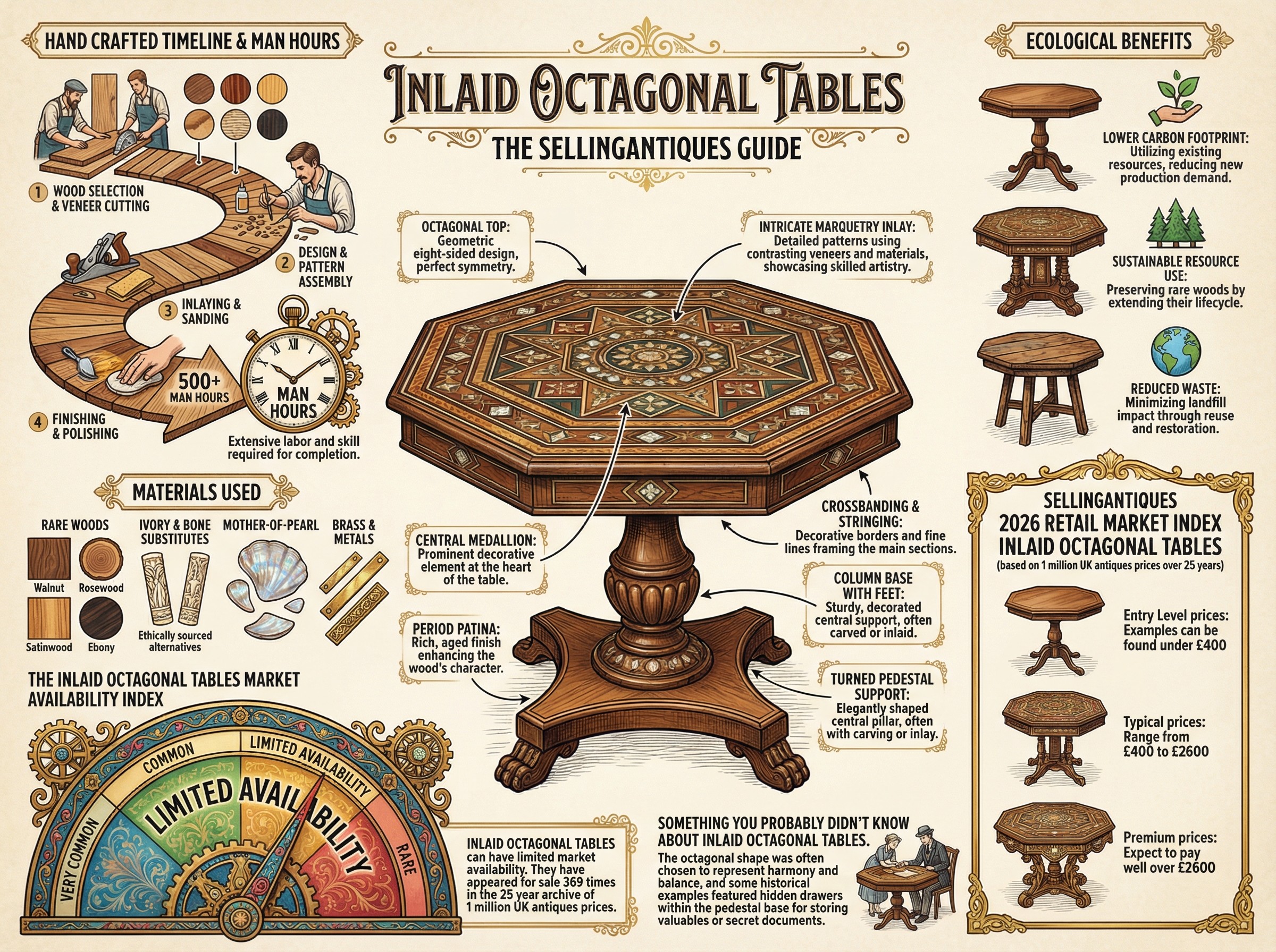 Inlaid Octagonal Tables Guide Infographic