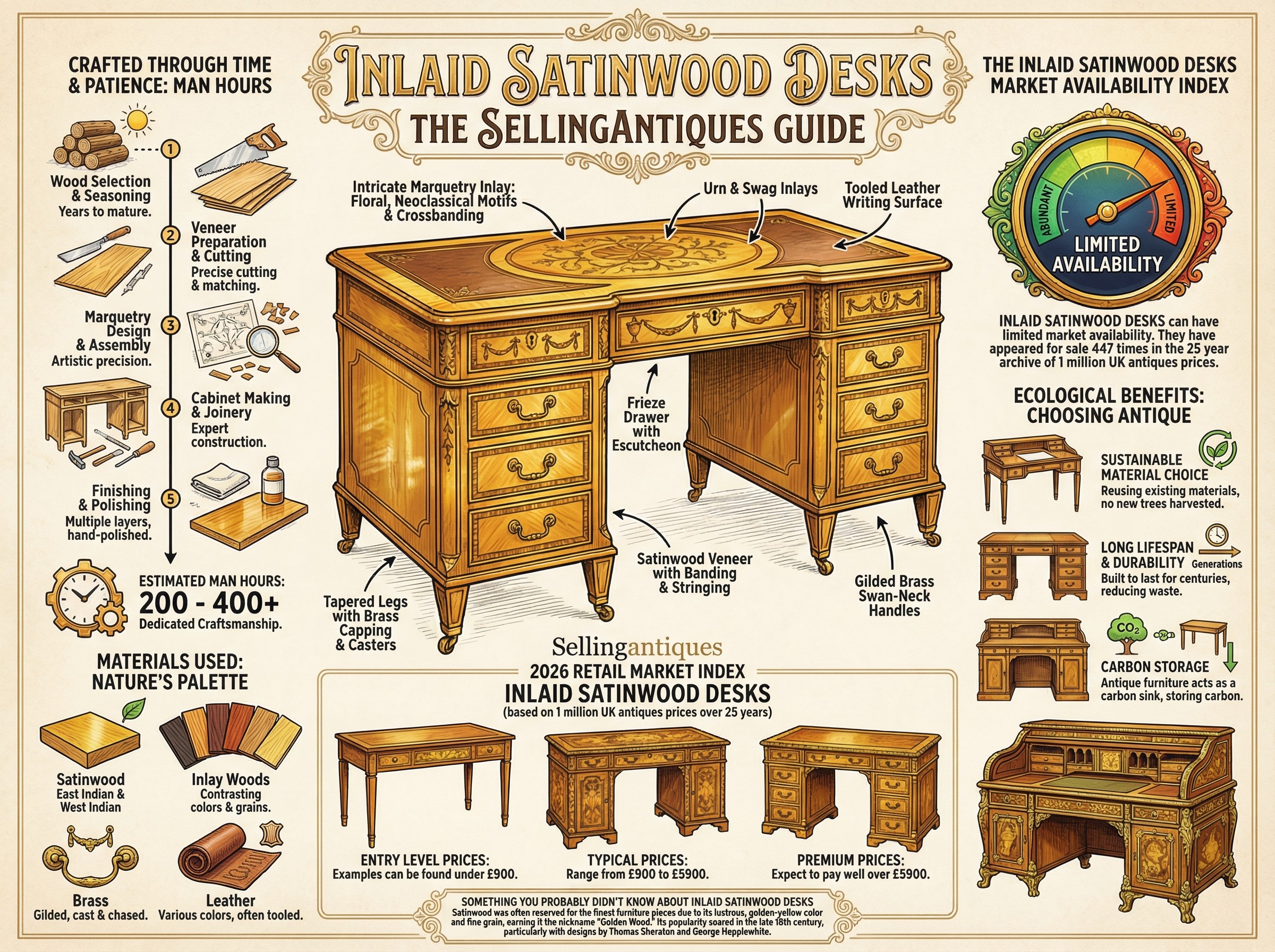Inlaid Satinwood Desks Guide Infographic