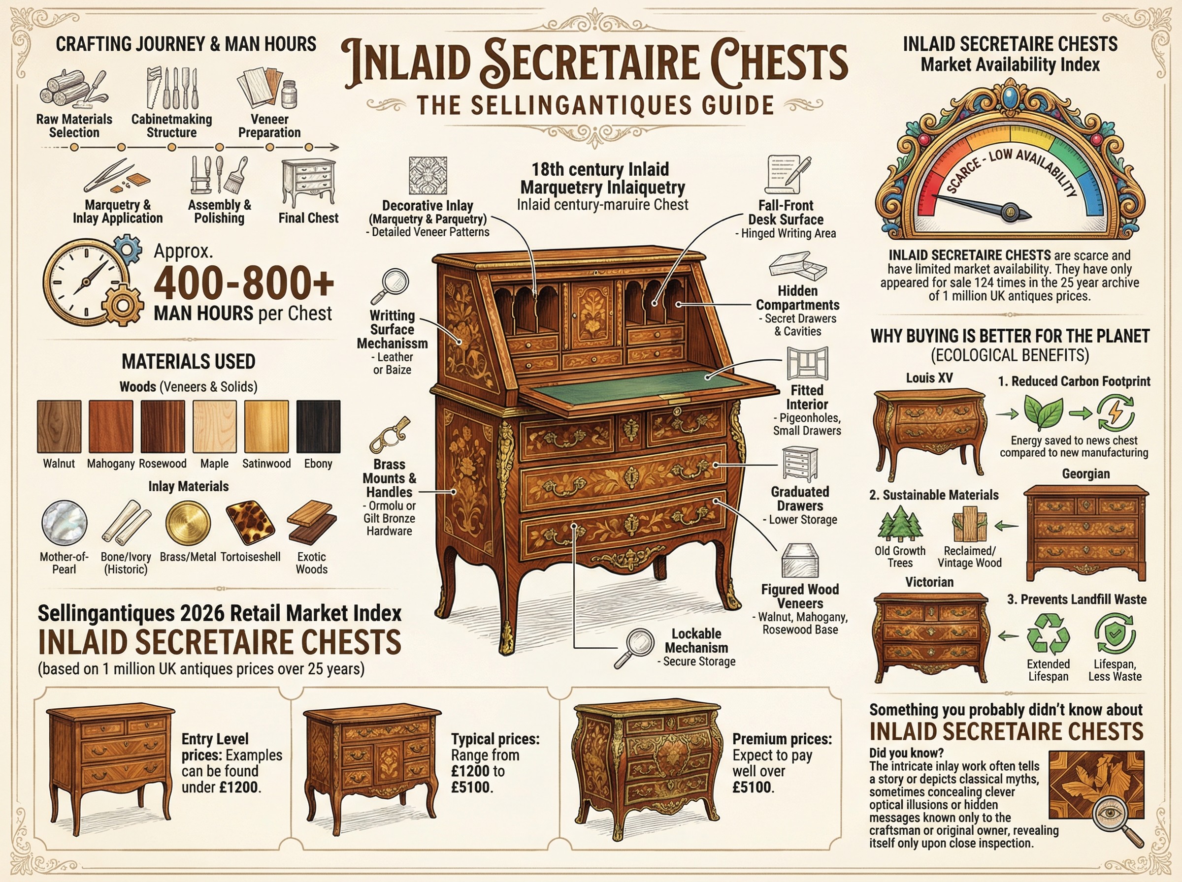 Inlaid Secretaire Chests Guide Infographic