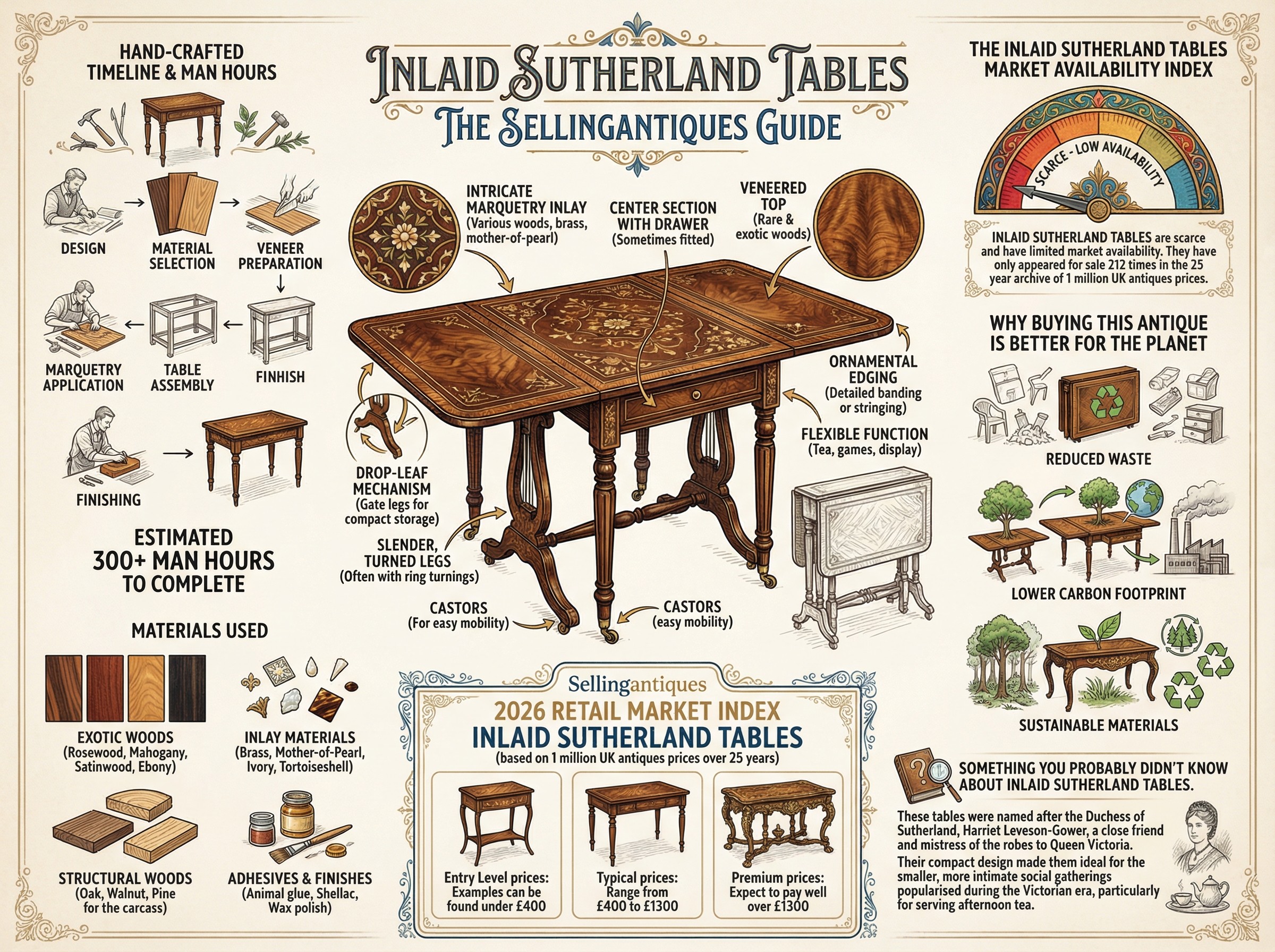 Inlaid Sutherland Tables Guide Infographic