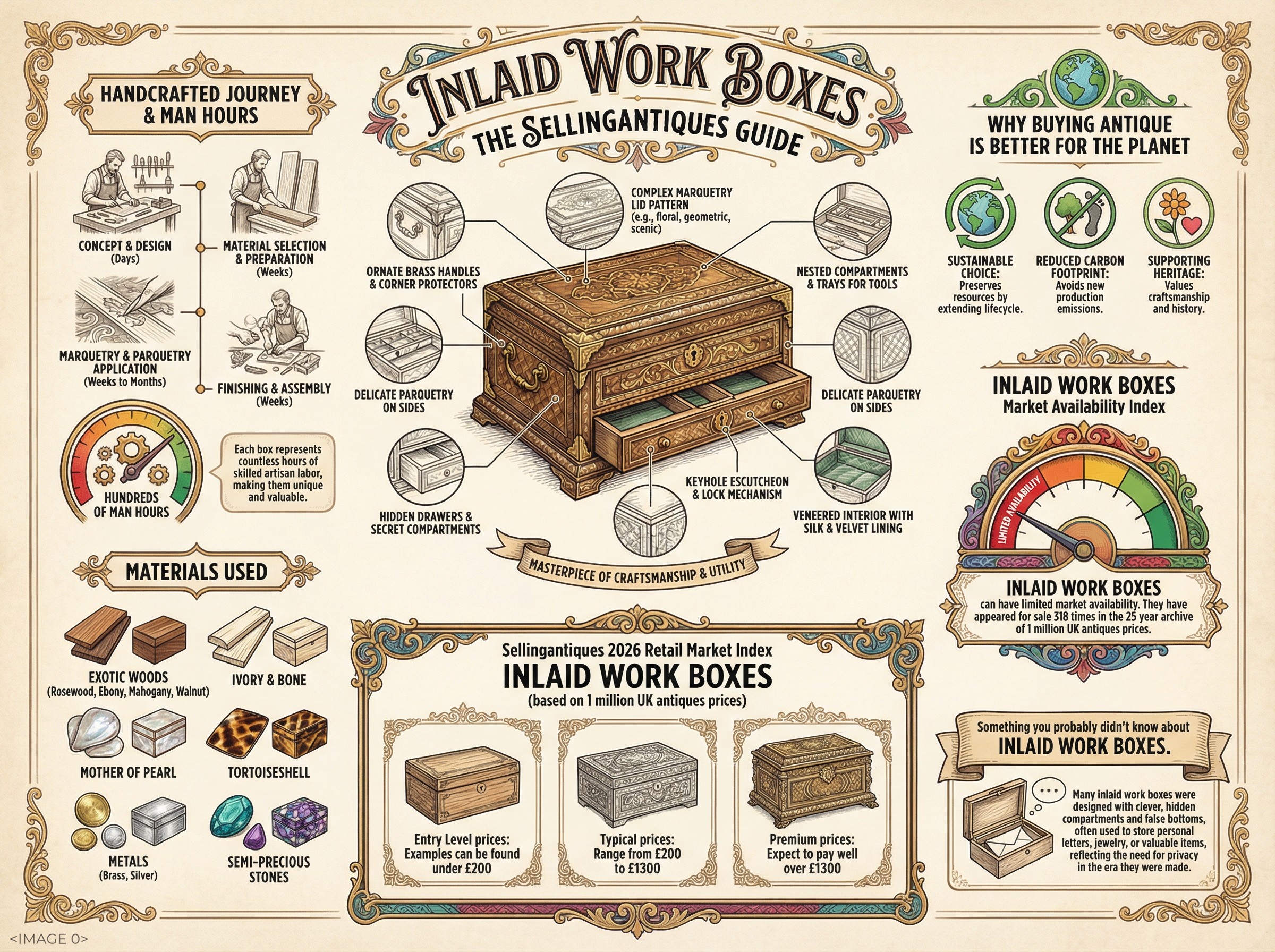 Inlaid Work Boxes Guide Infographic