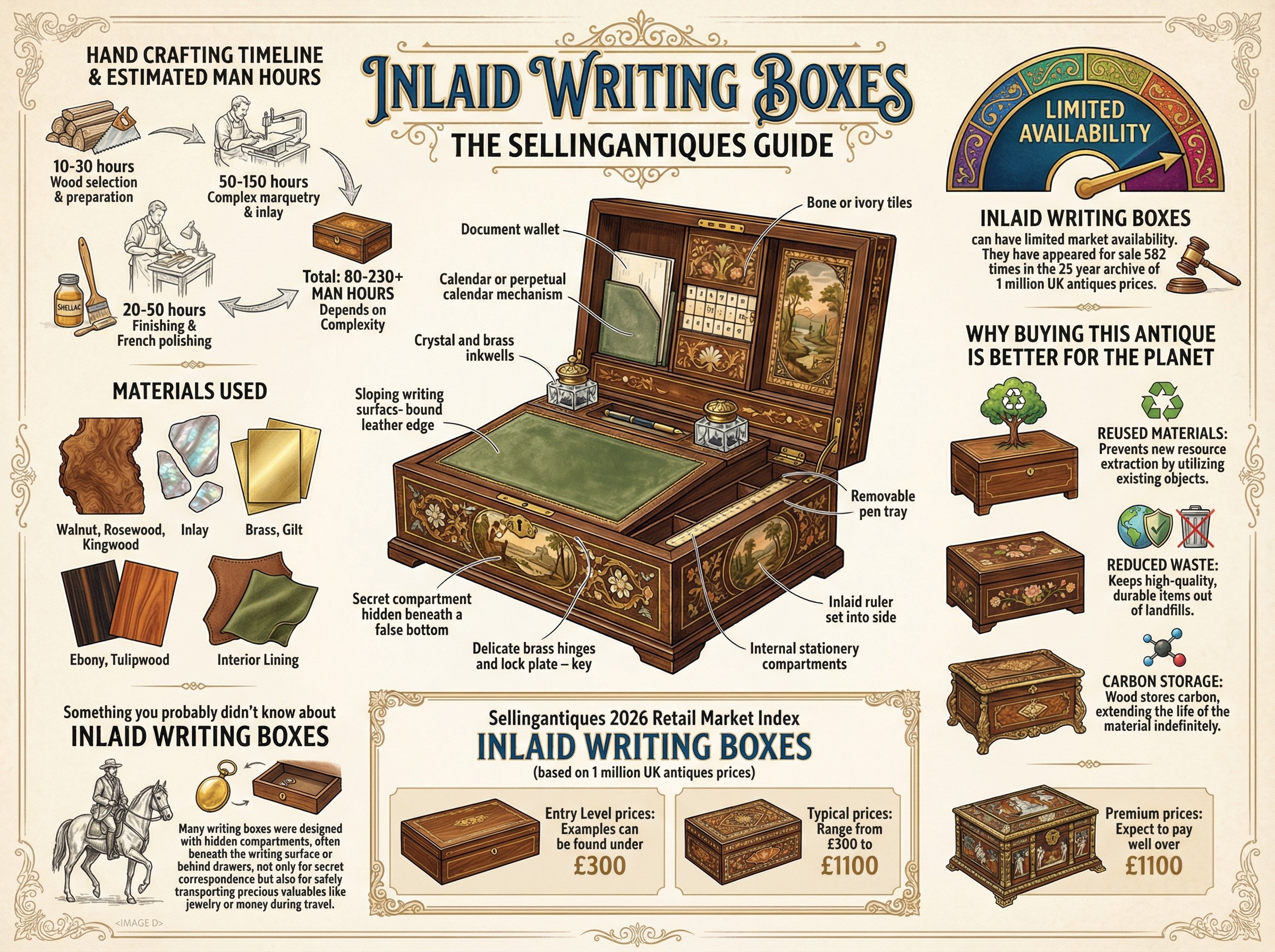 Inlaid Writing Boxes Guide Infographic