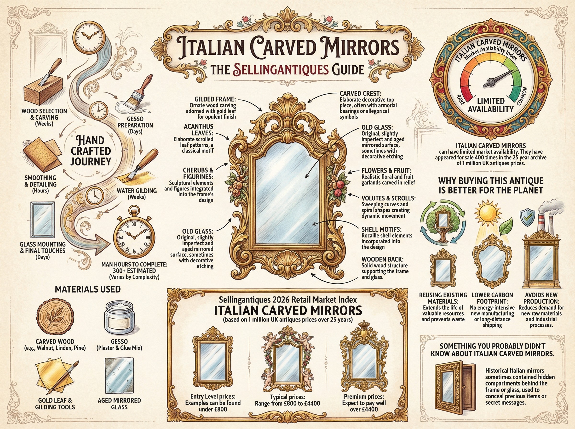 Italian Carved Mirrors Guide Infographic