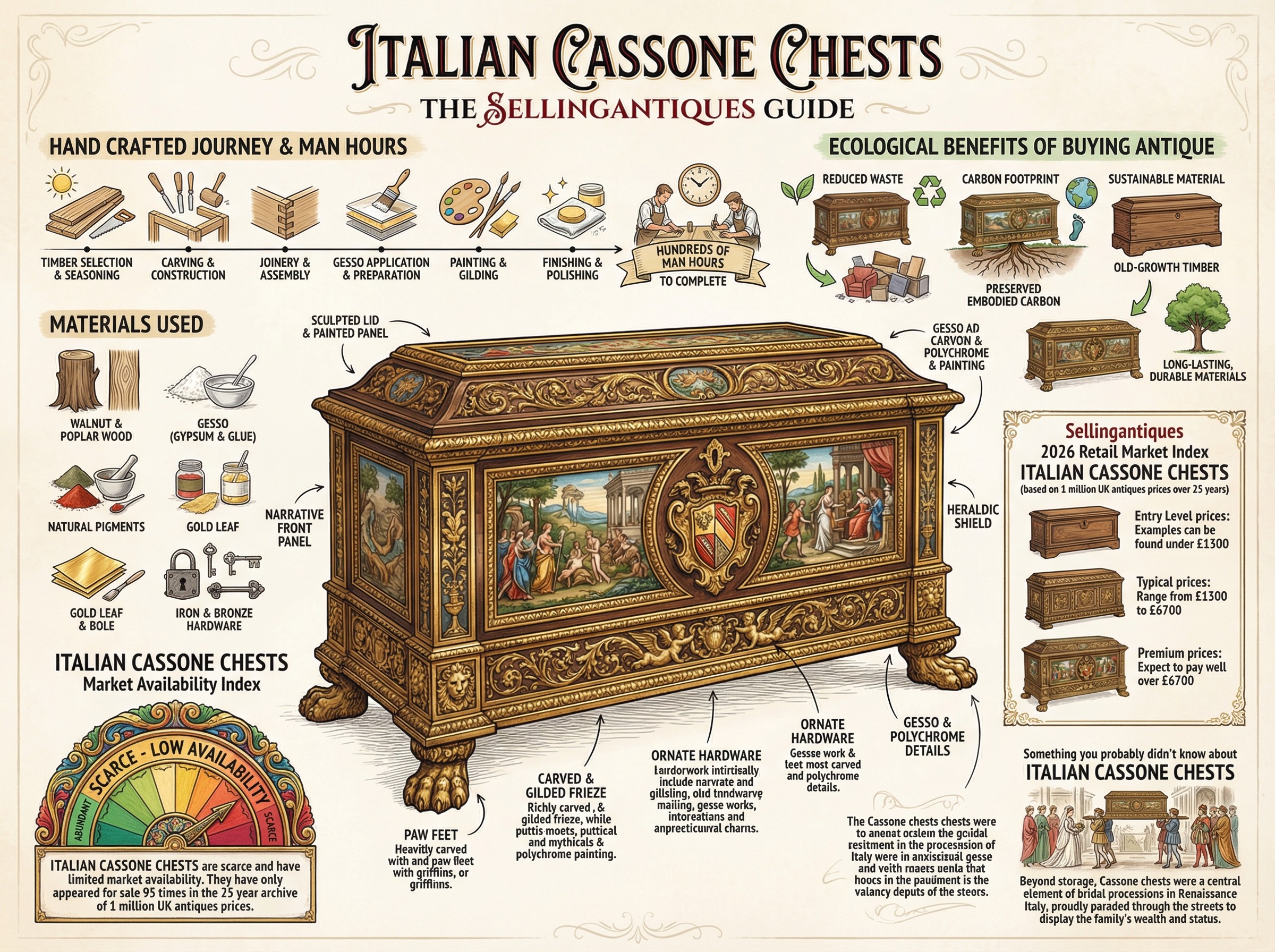 Italian Cassone Chests Guide Infographic