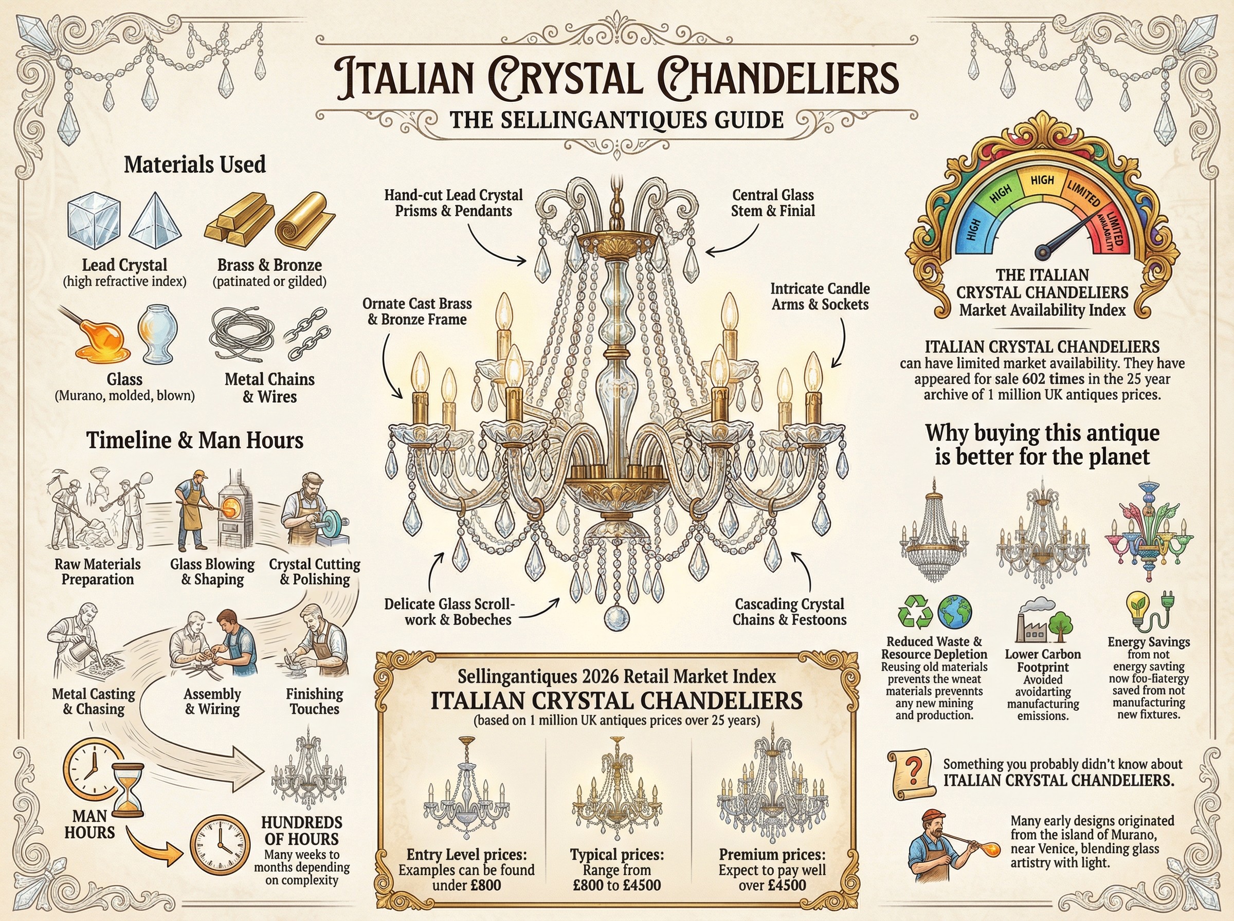 Italian Crystal Chandeliers Guide Infographic