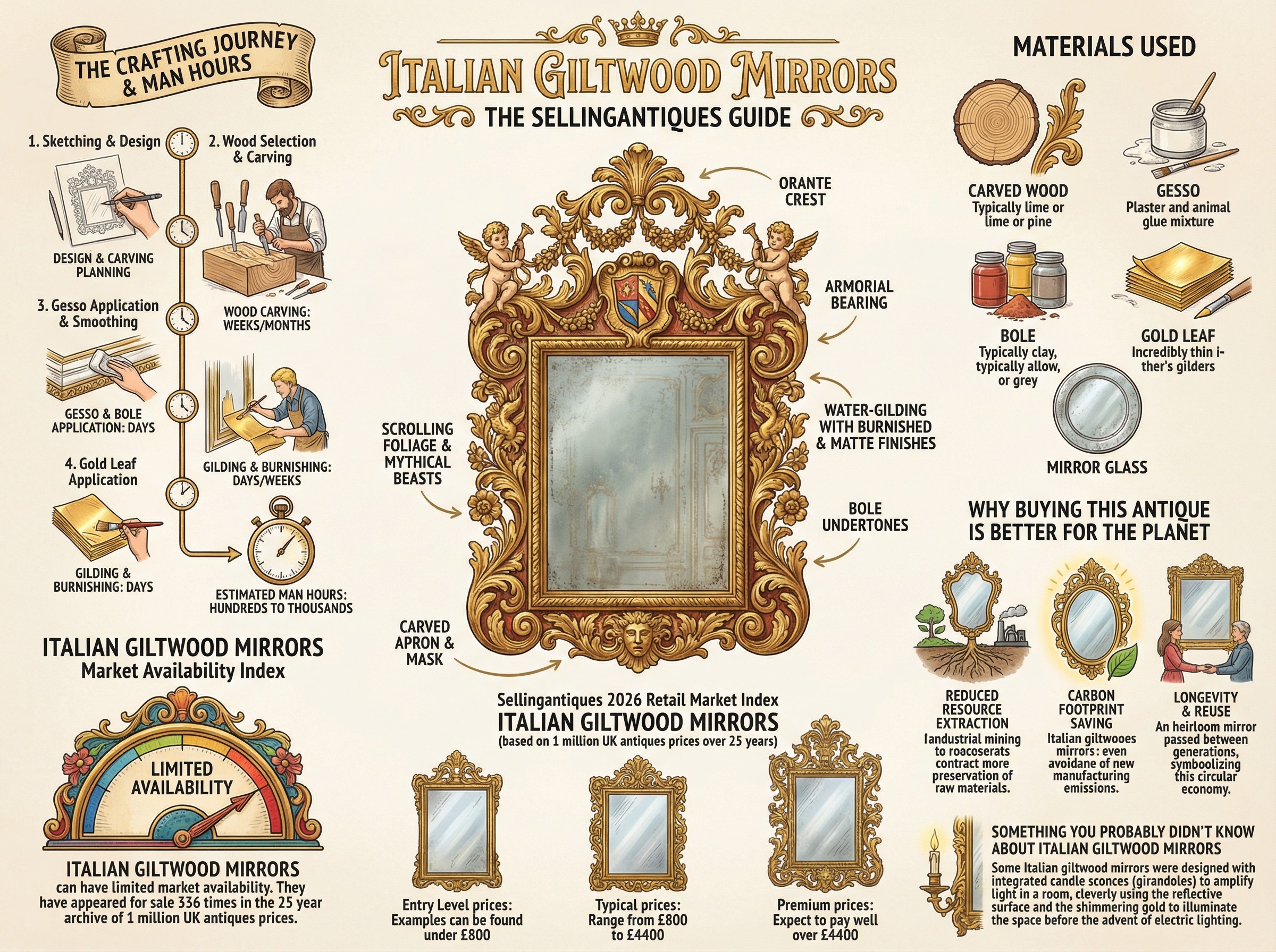 Italian Giltwood Mirrors Guide Infographic
