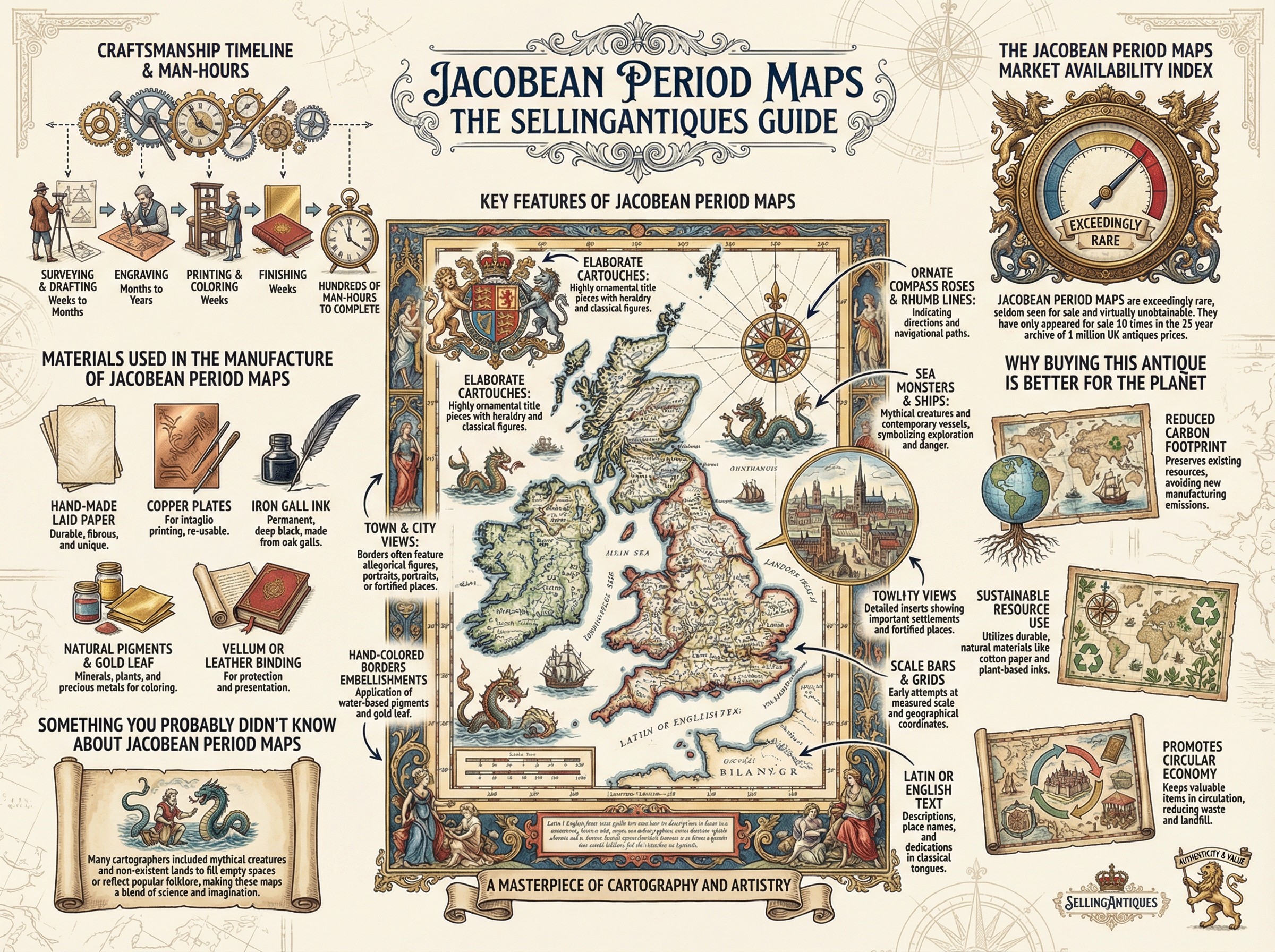 Jacobean Period Maps Guide Infographic