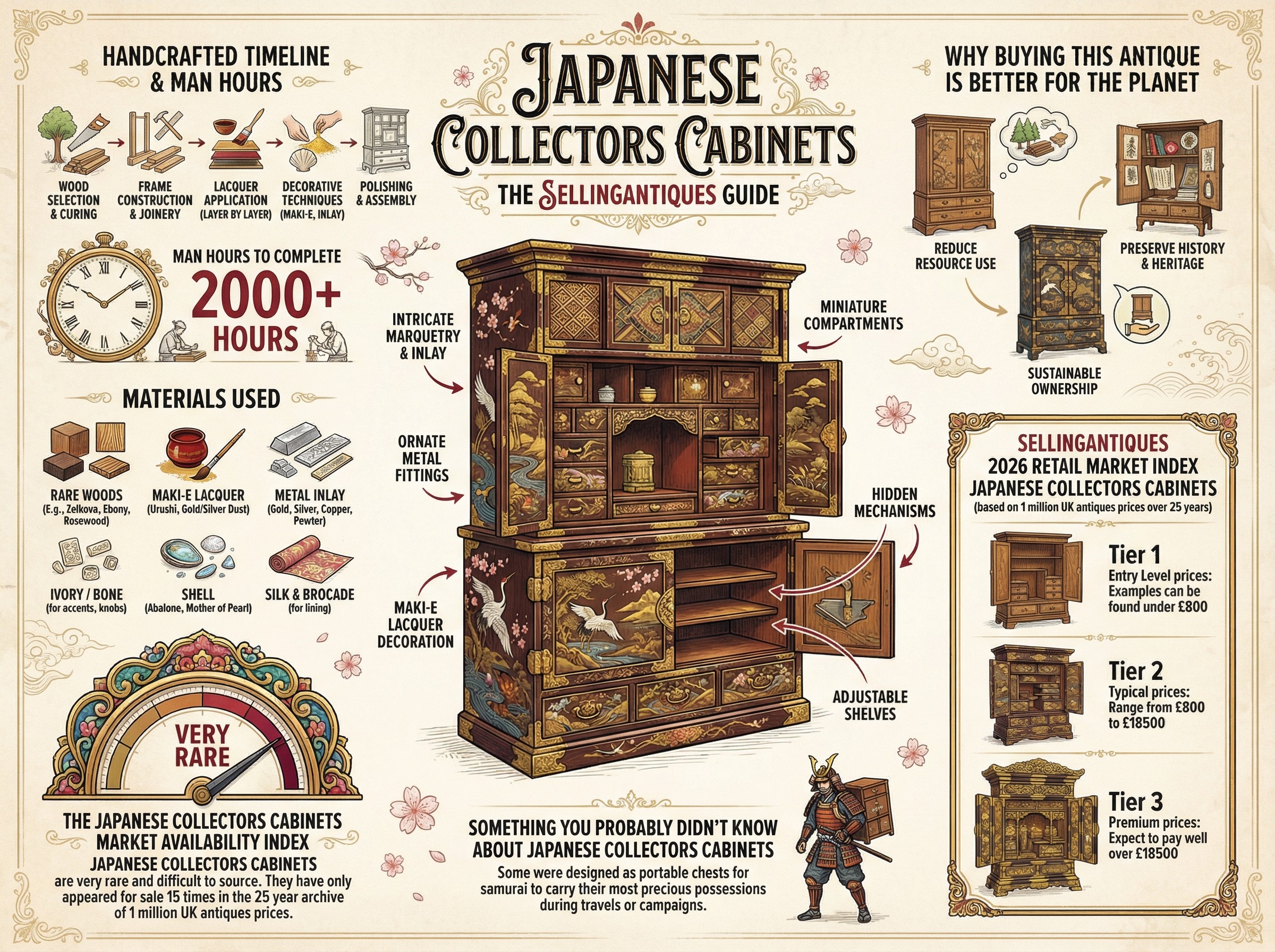 Japanese Collectors Cabinets Guide Infographic