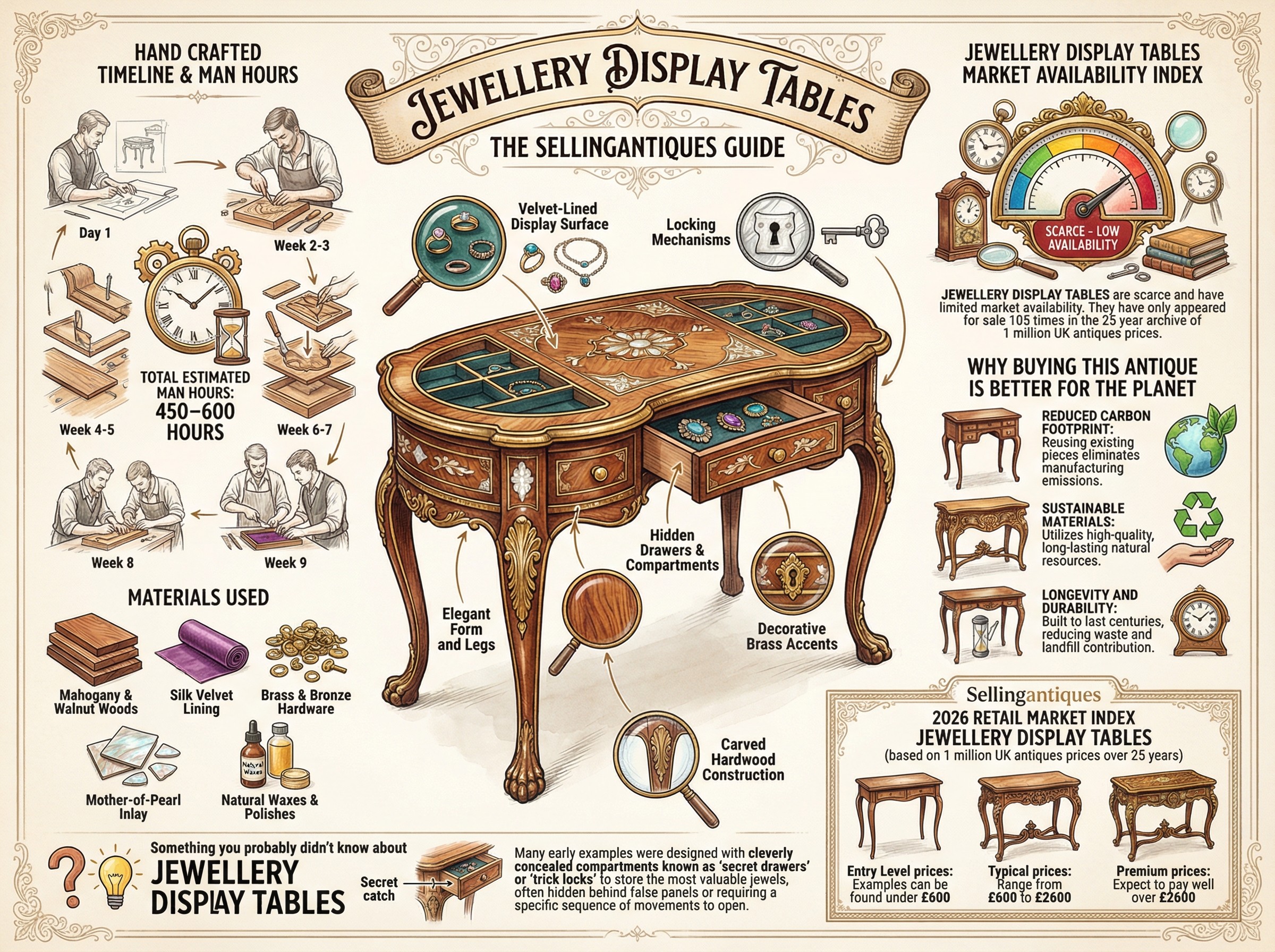 Jewellery Display Tables Guide Infographic