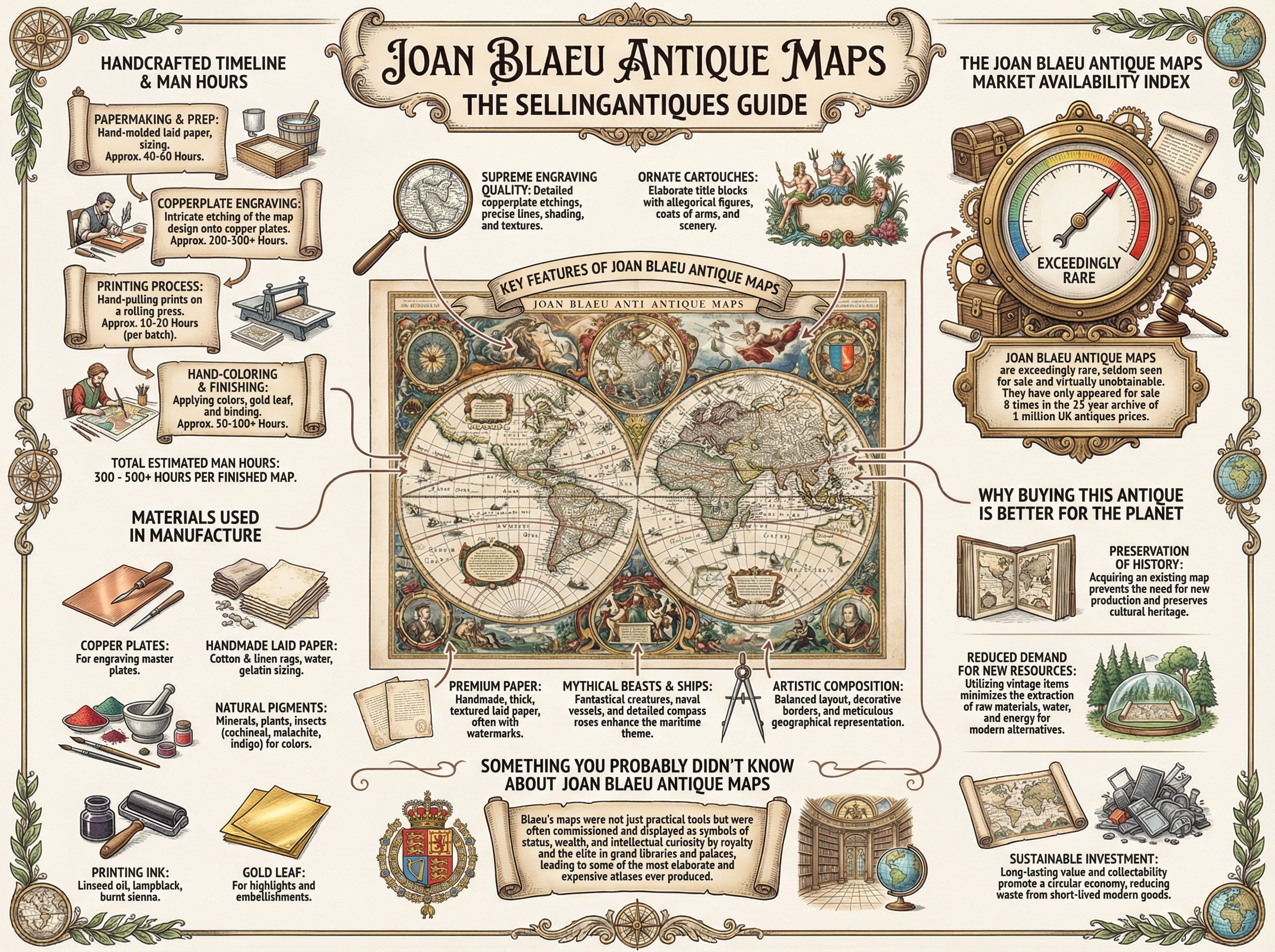 Joan Blaeu Antique Maps Guide Infographic