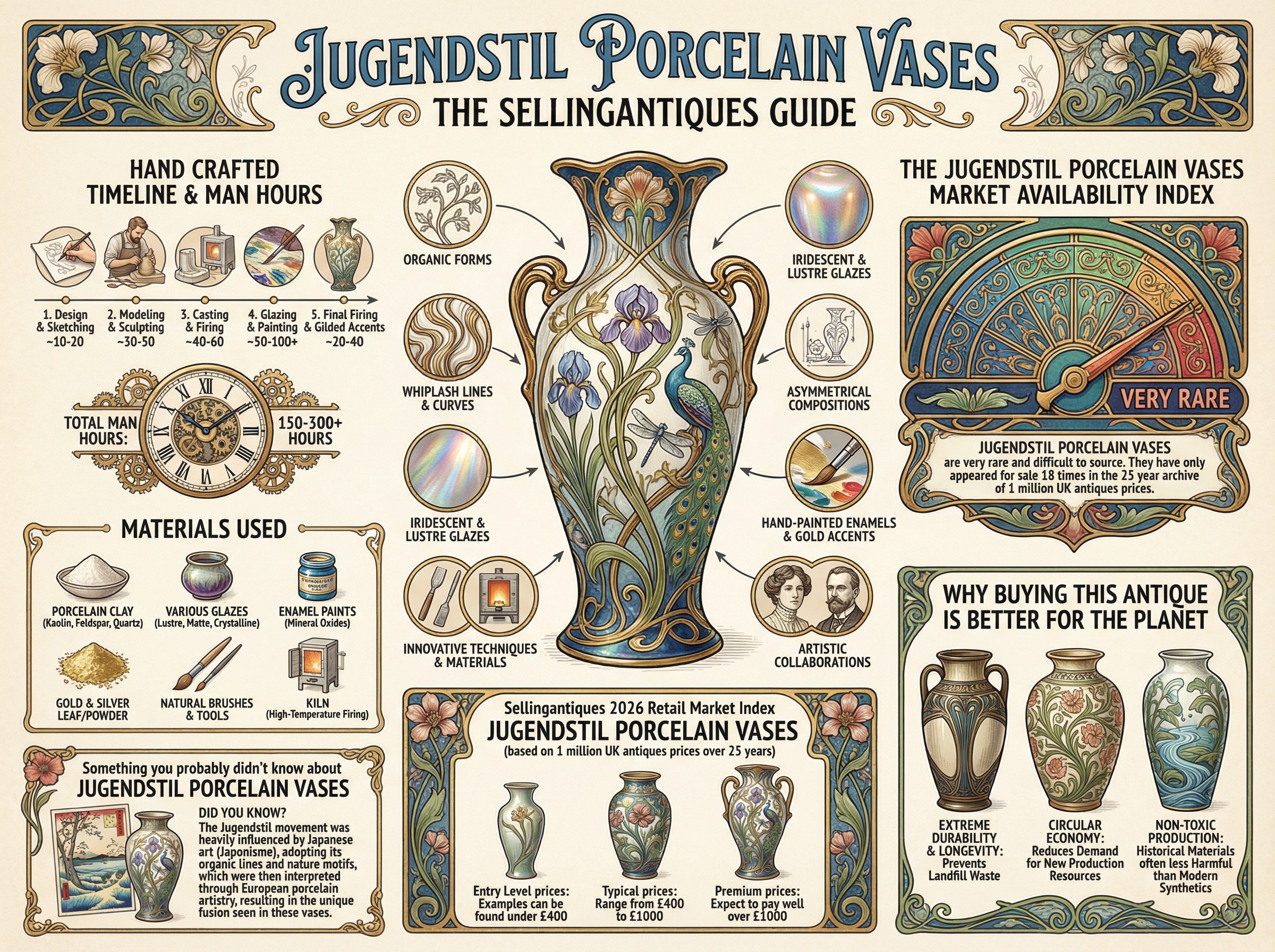 Jugendstil Porcelain Vases Guide Infographic