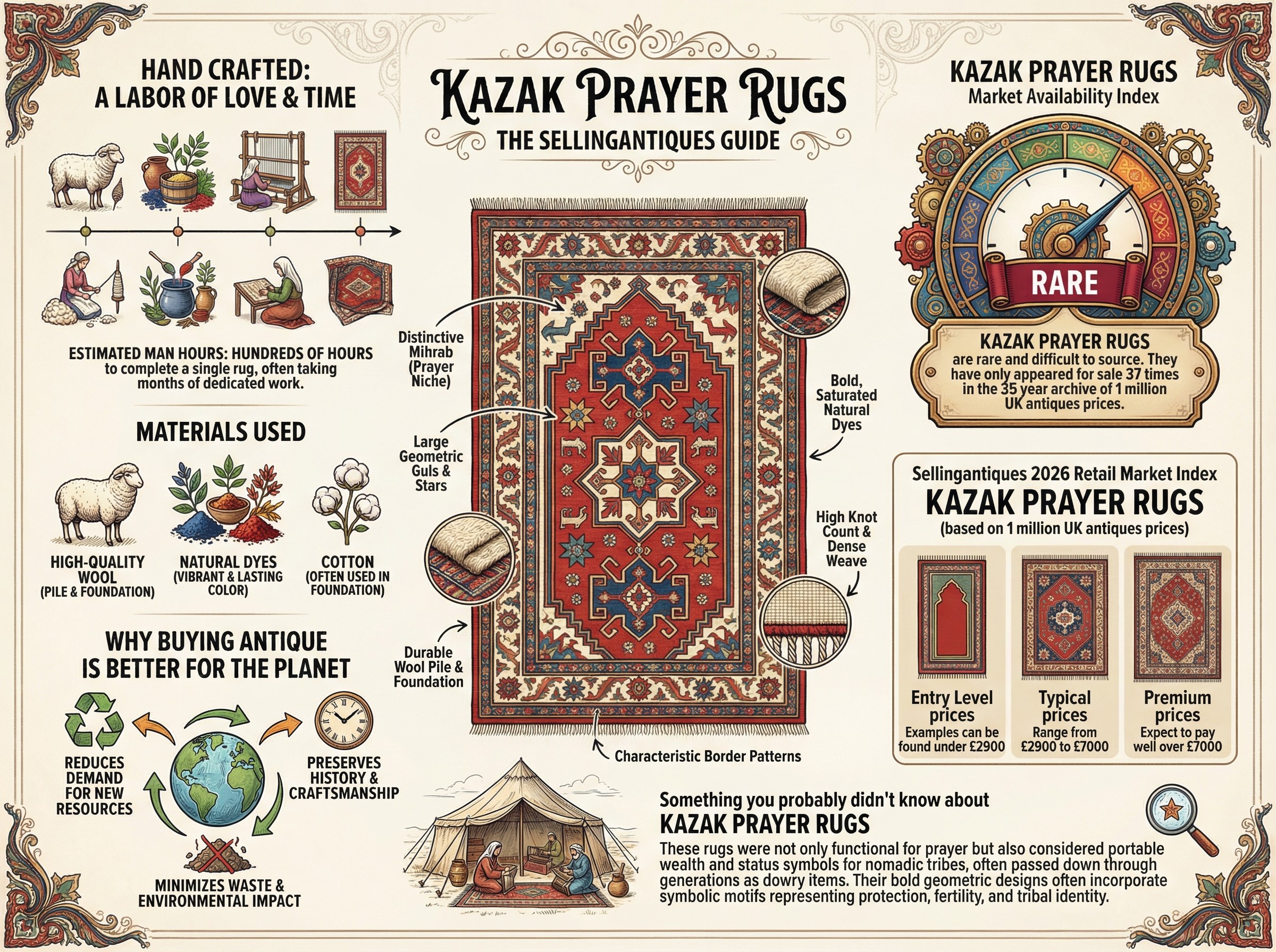 Kazak Prayer Rugs Guide Infographic