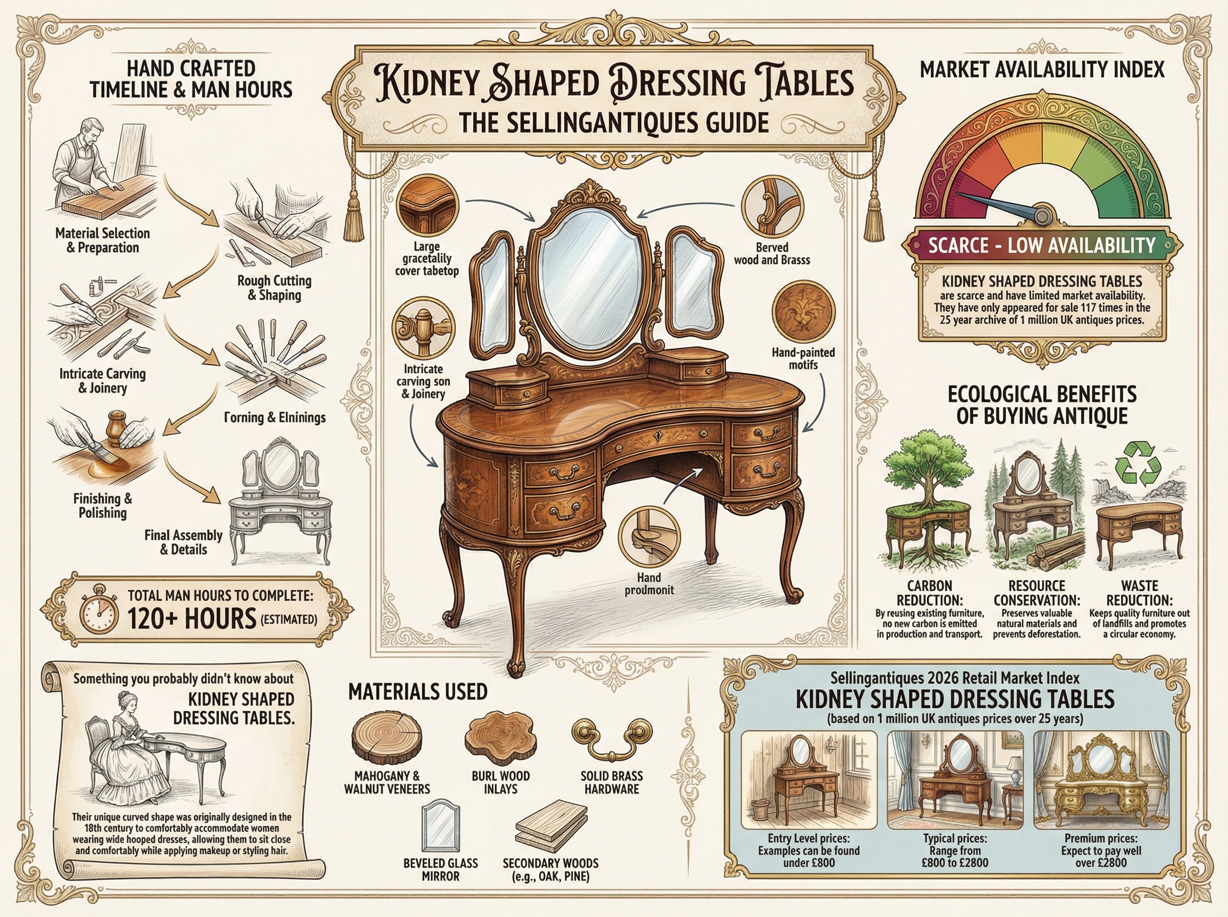 Kidney Shaped Dressing Tables Guide Infographic