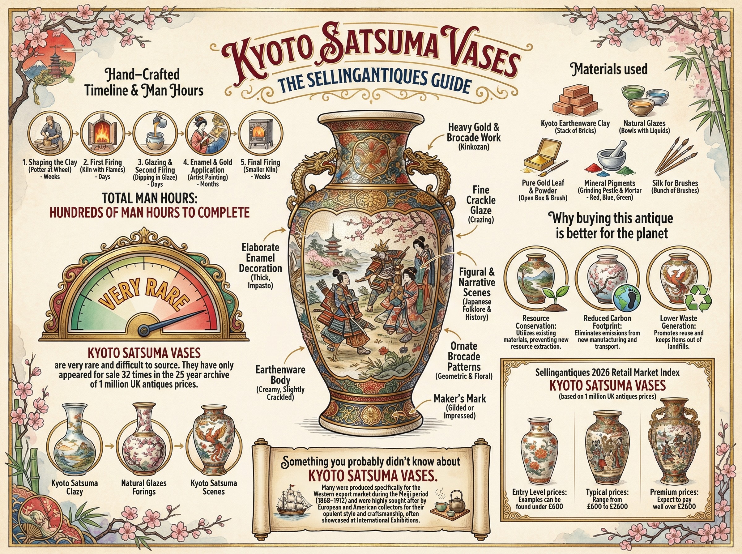 Kyoto Satsuma Vases Guide Infographic