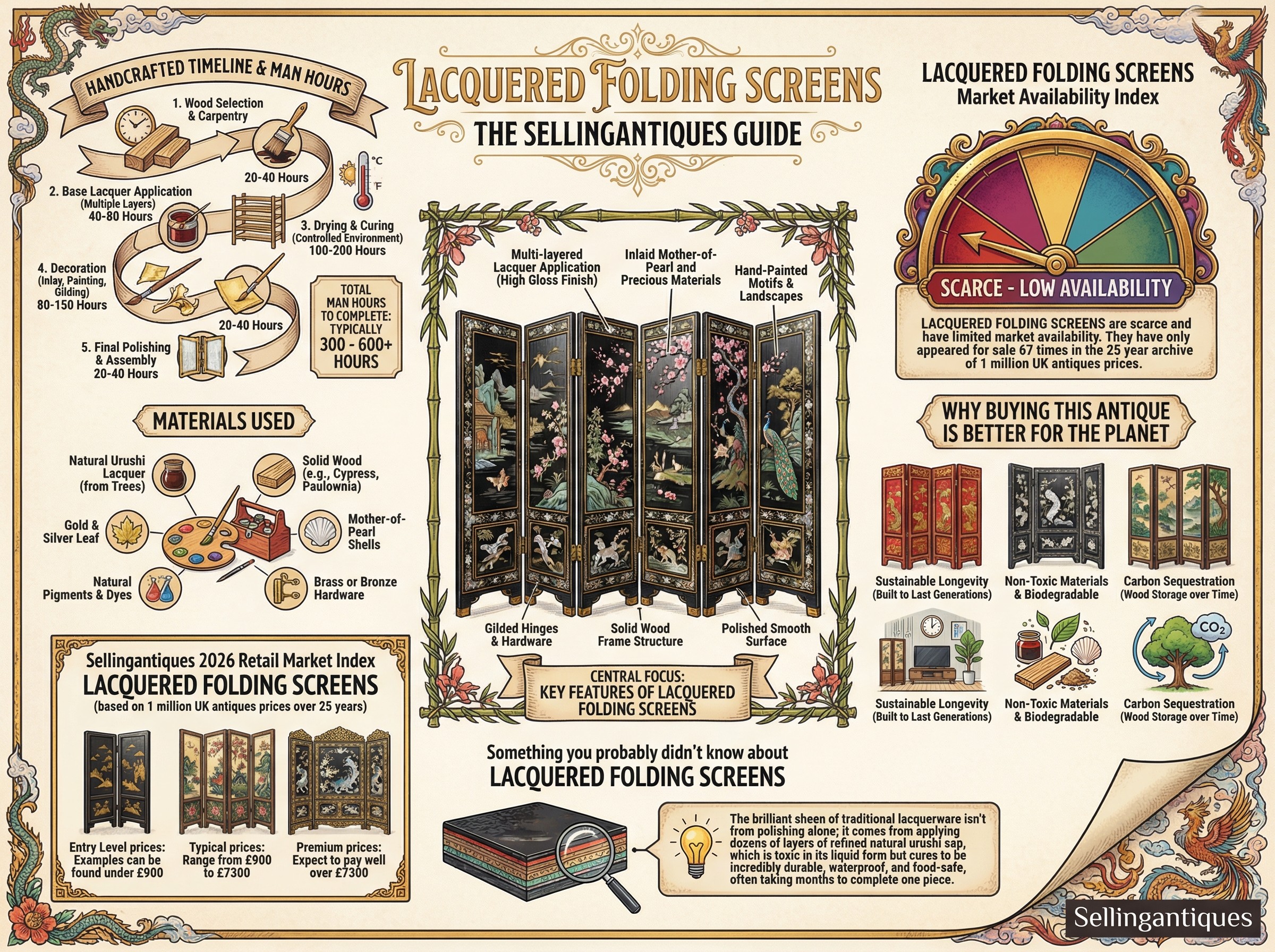 Lacquered Folding Screens Guide Infographic