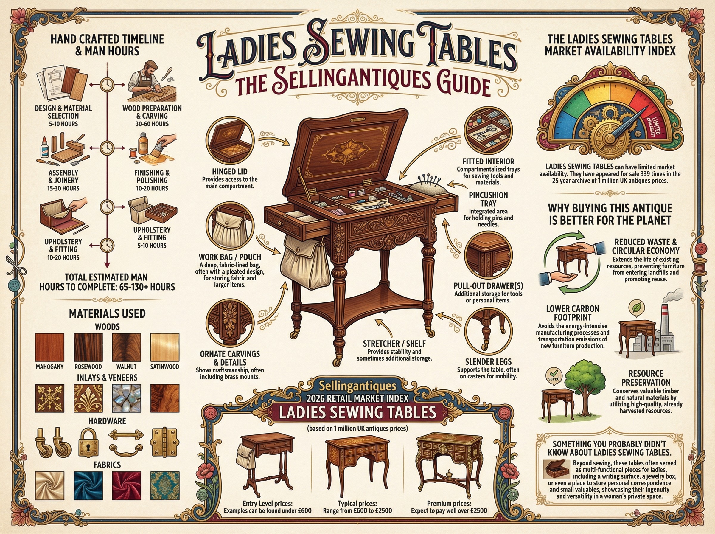 Ladies Sewing Tables Guide Infographic