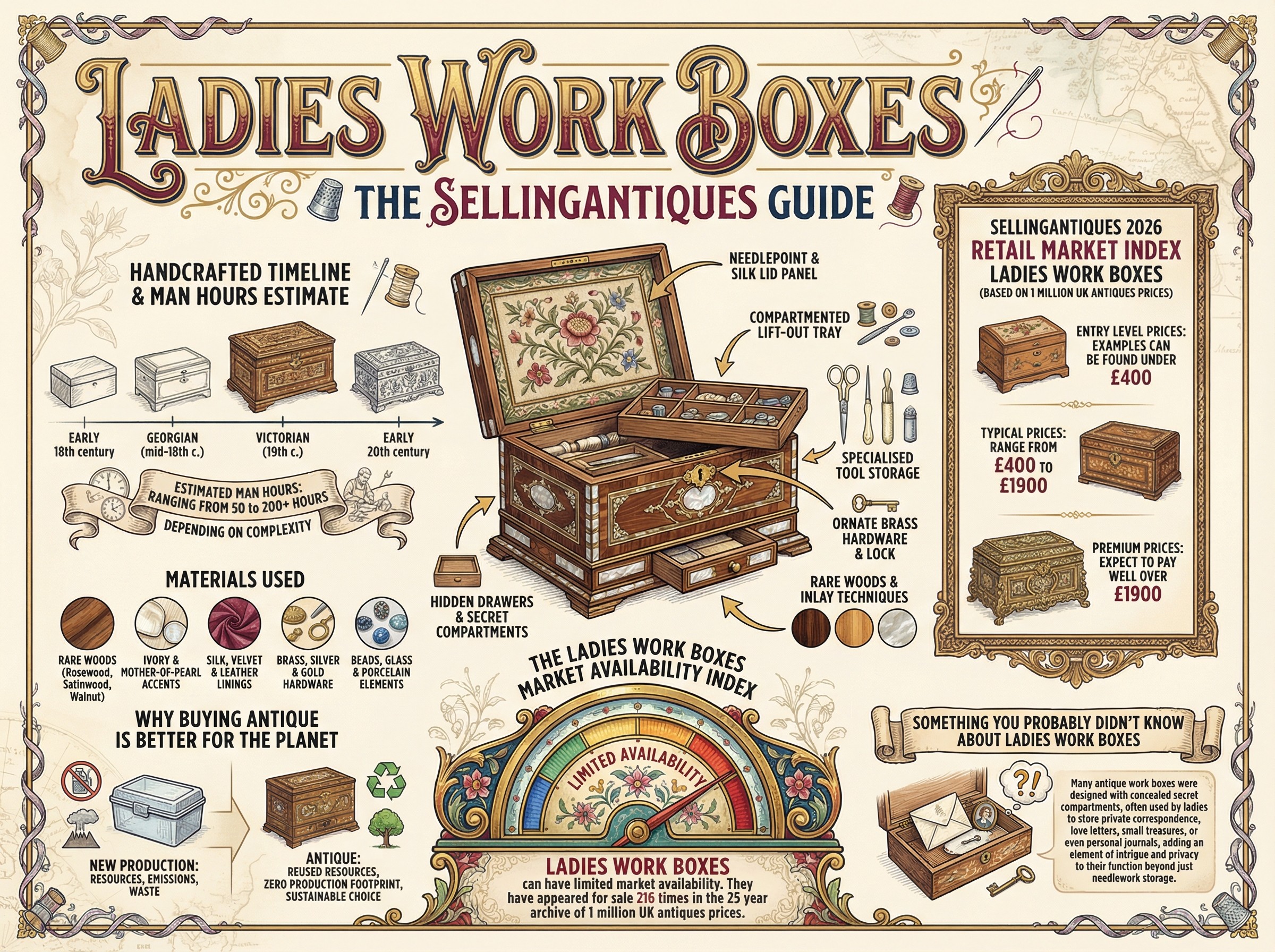 Ladies Work Boxes Guide Infographic