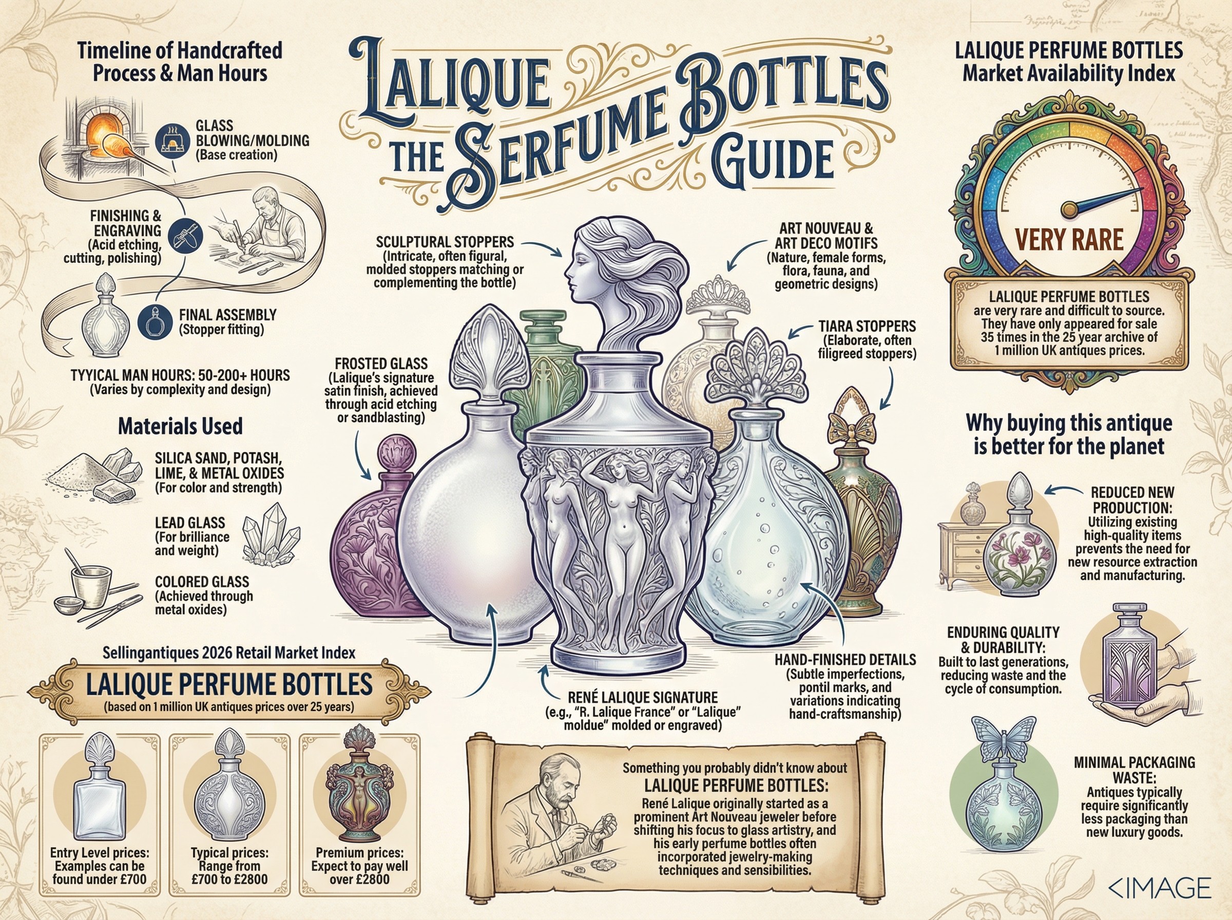Lalique Perfume Bottles Guide Infographic