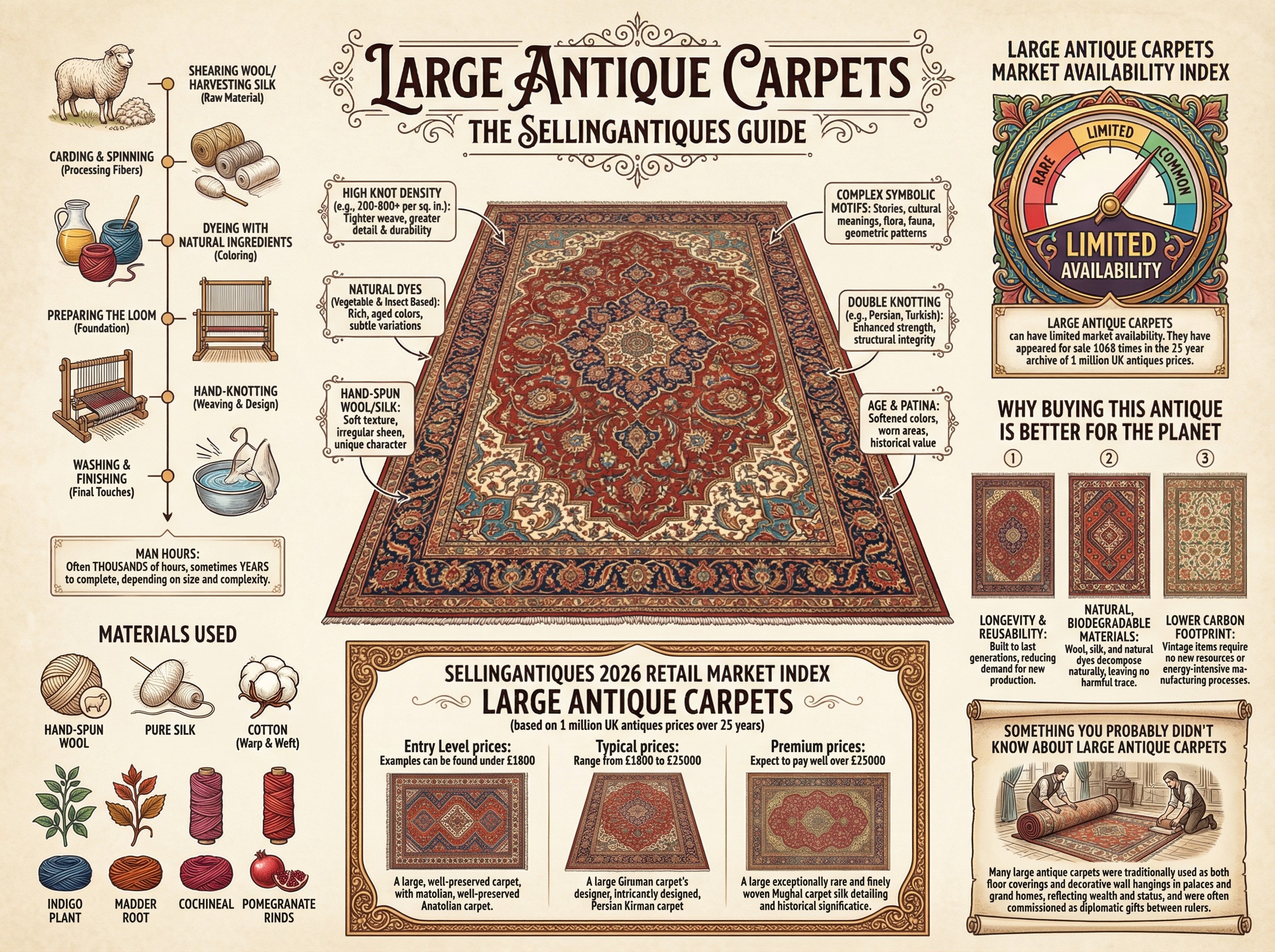 Large Antique Carpets Guide Infographic