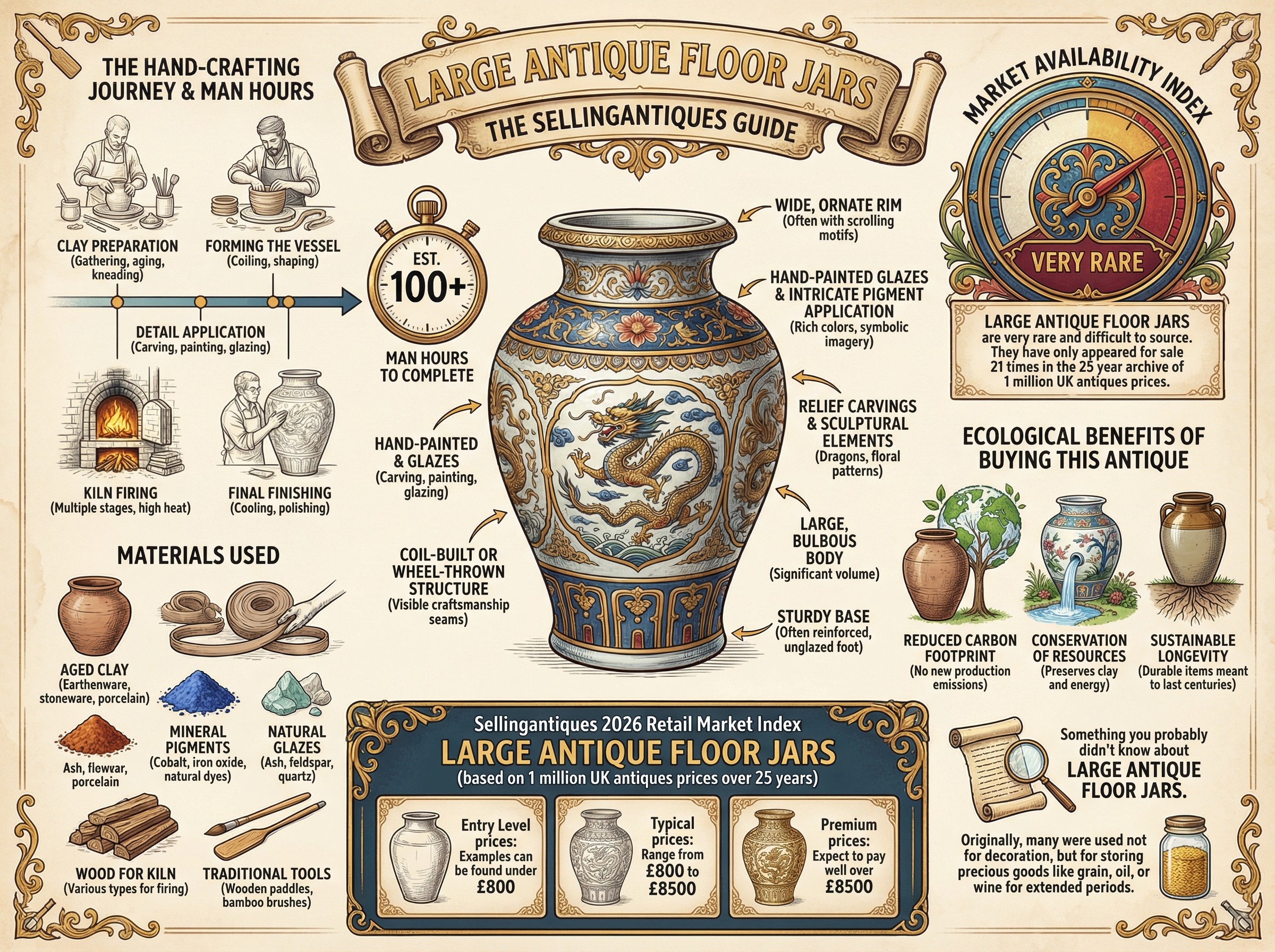 Large Antique Floor Jars Guide Infographic