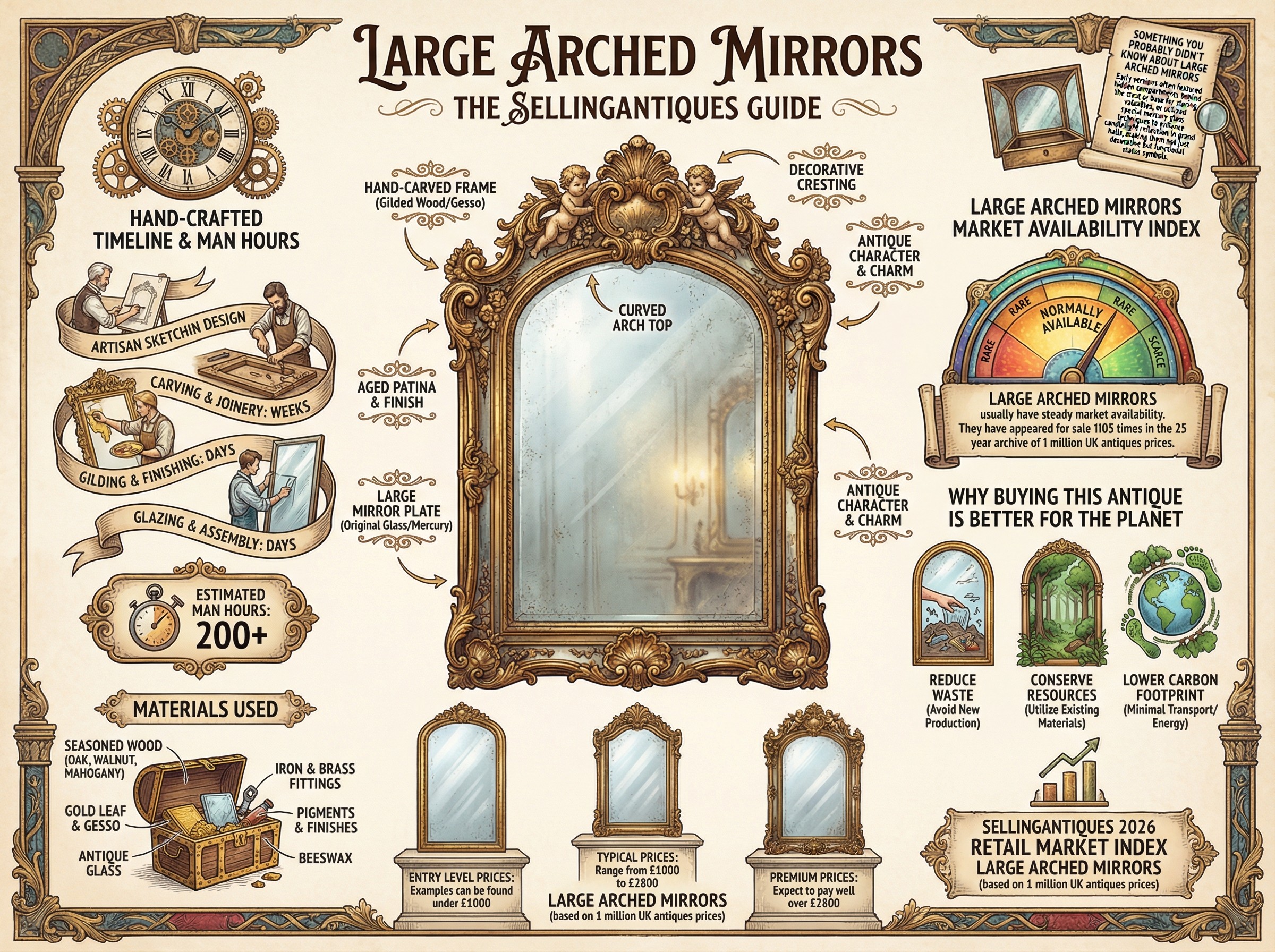 Large Arched Mirrors Guide Infographic