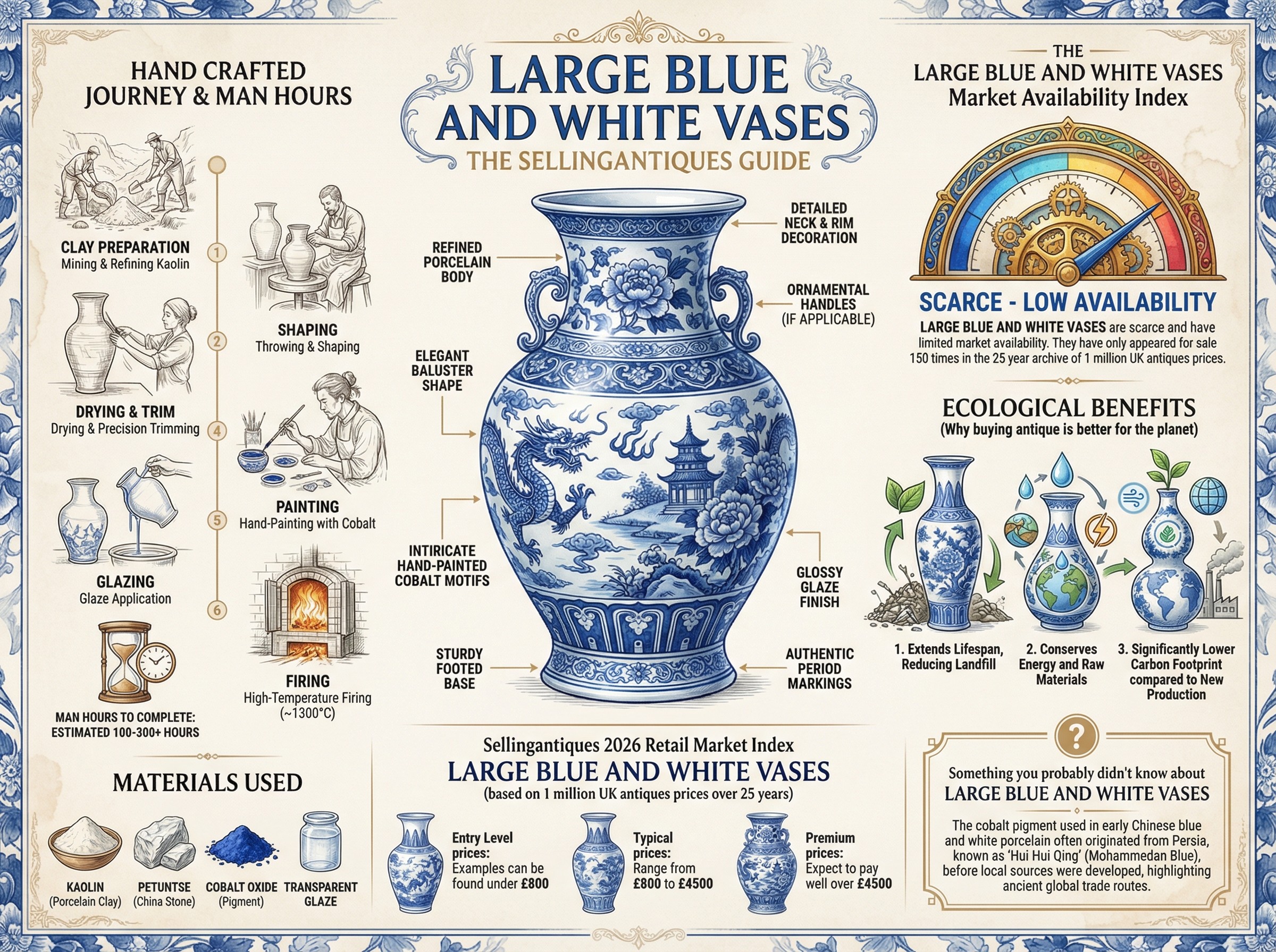 Vase Guide The Sellingantiques Guide to Large Blue And White Vases