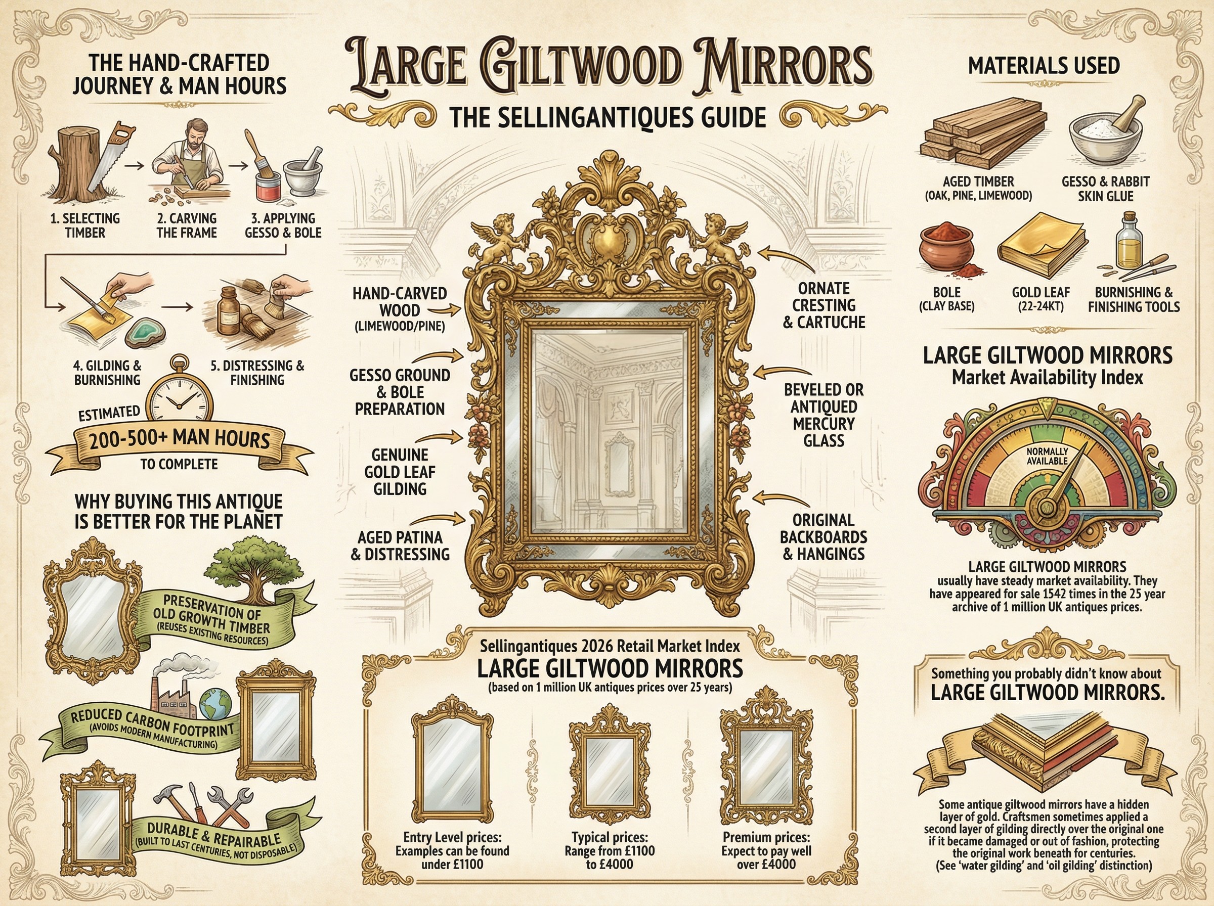 Large Giltwood Mirrors Guide Infographic