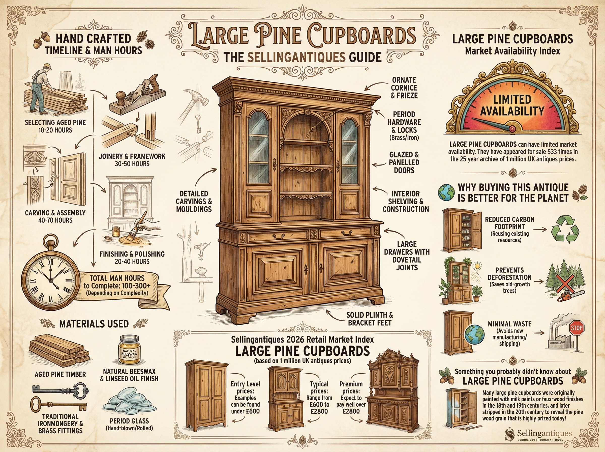 Large Pine Cupboards Guide Infographic