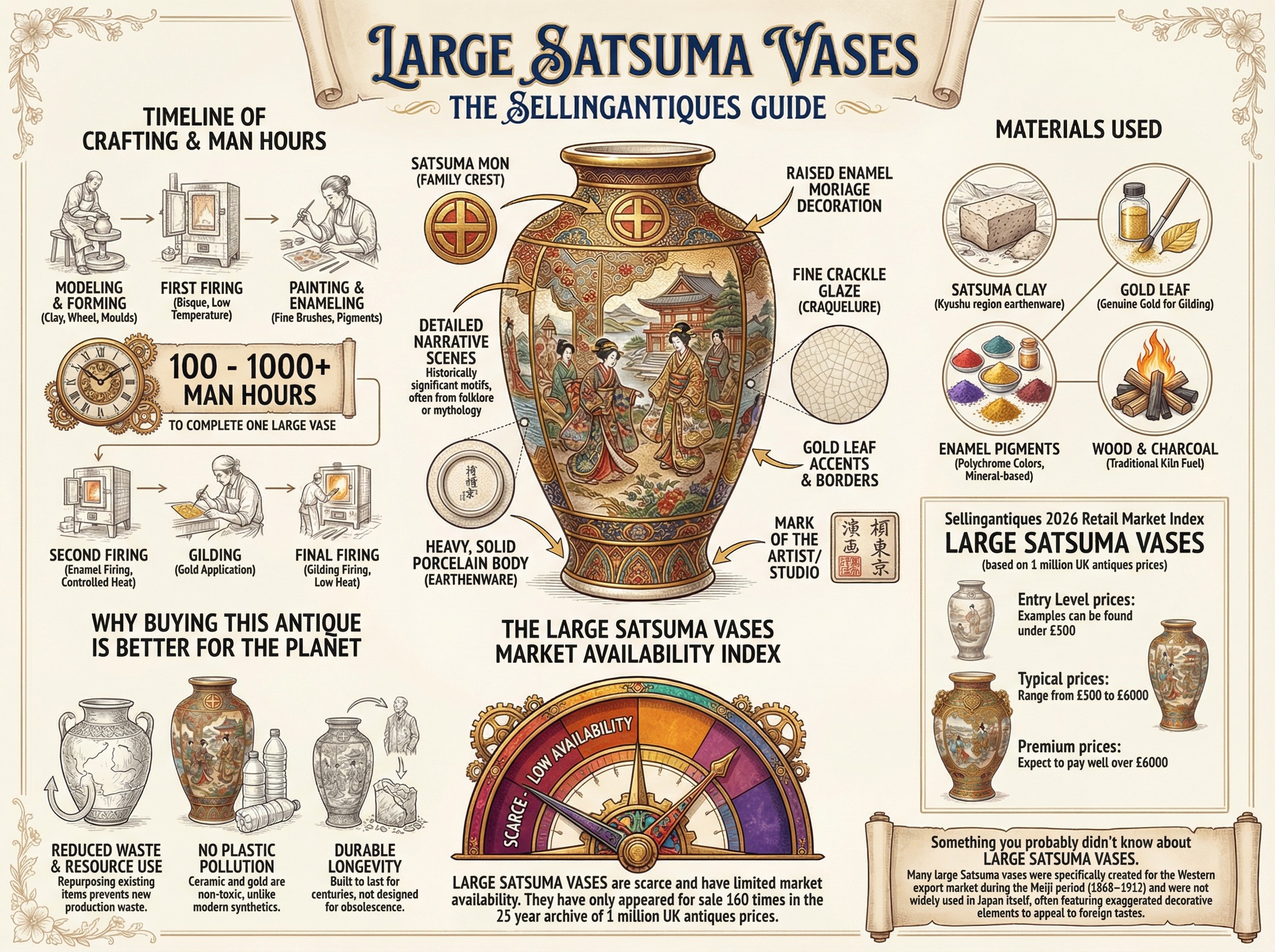 Large Satsuma Vases Guide Infographic
