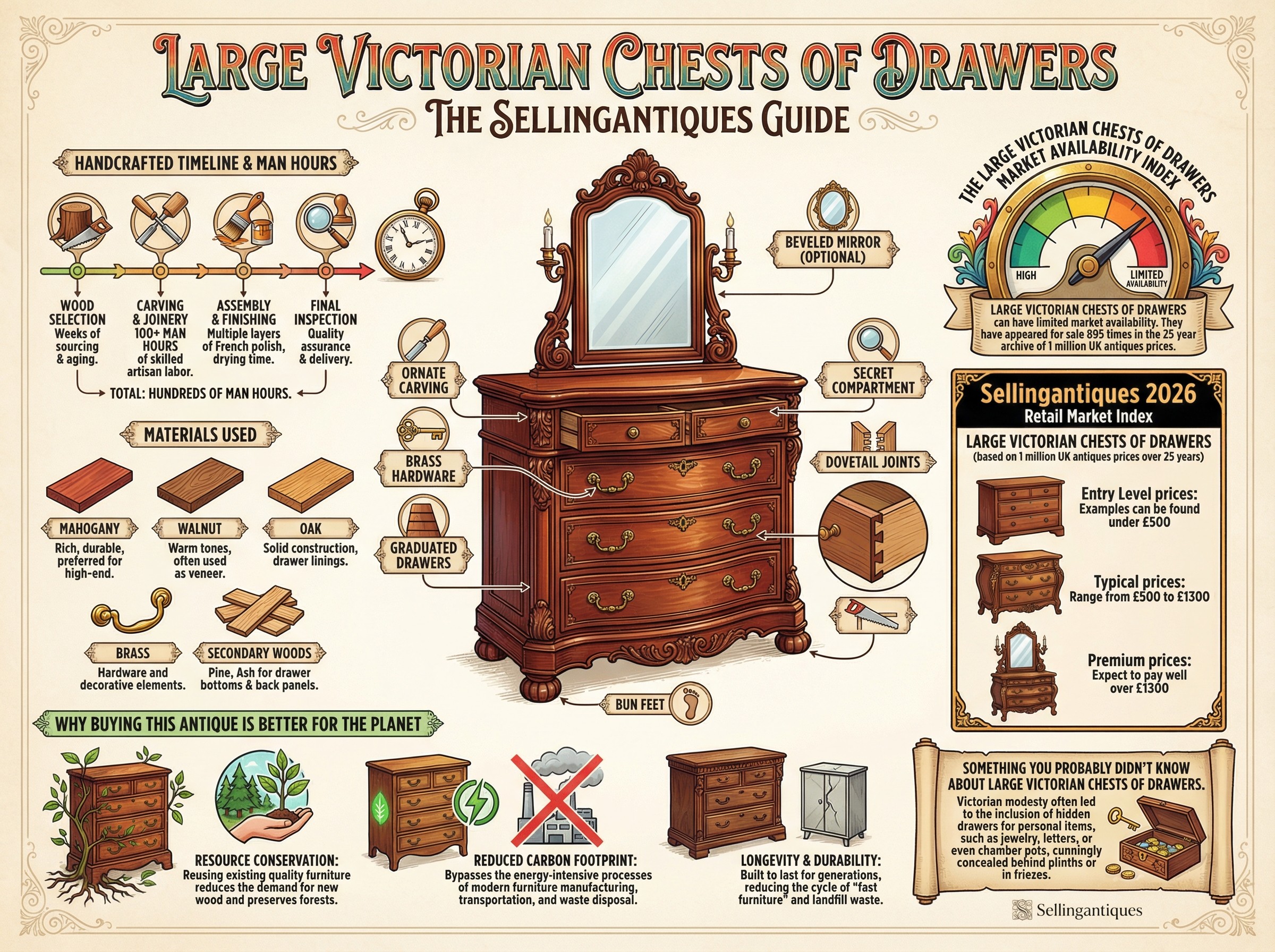 Large Victorian Chests Of Drawers Guide Infographic