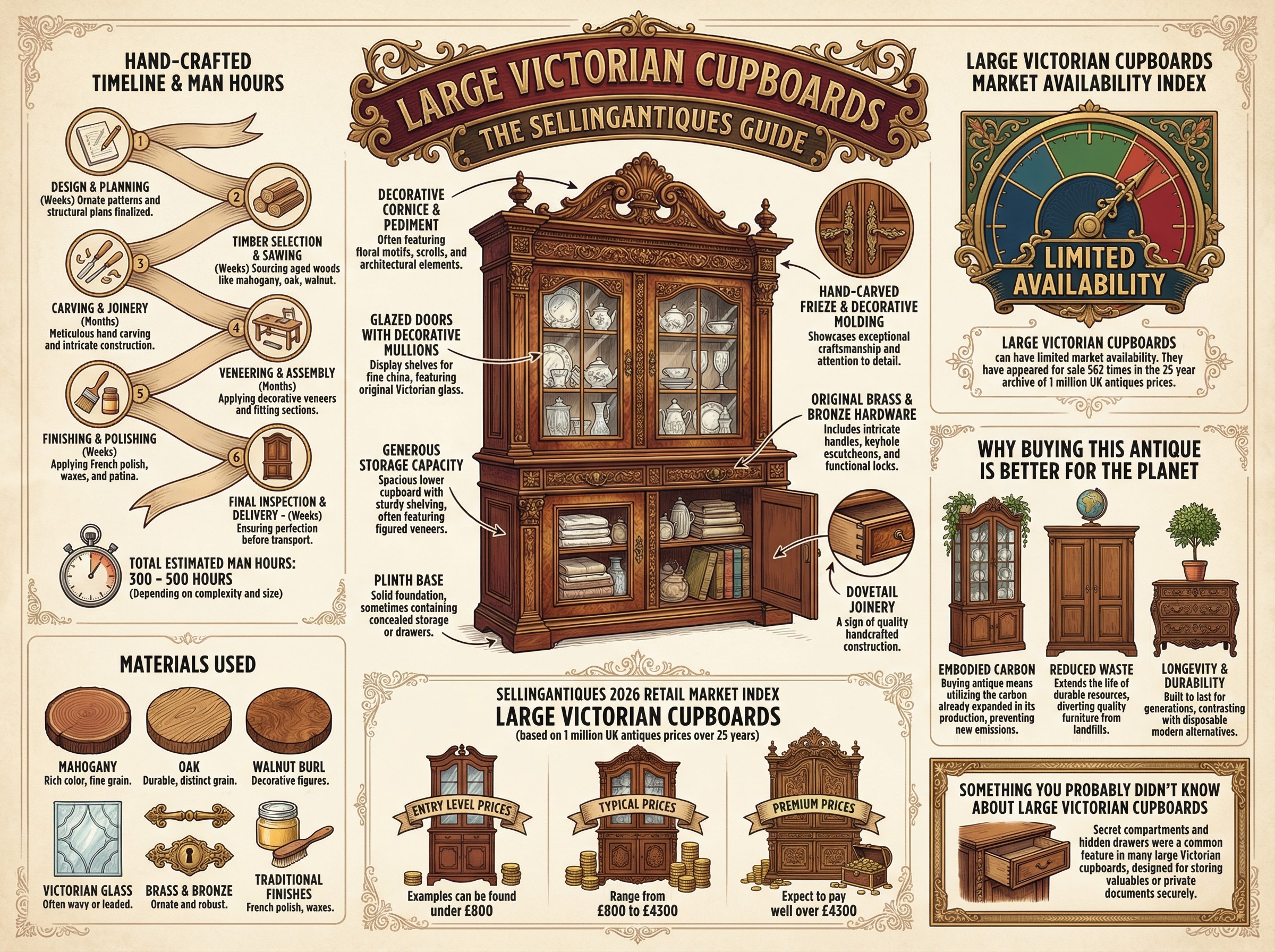 Large Victorian Cupboards Guide Infographic