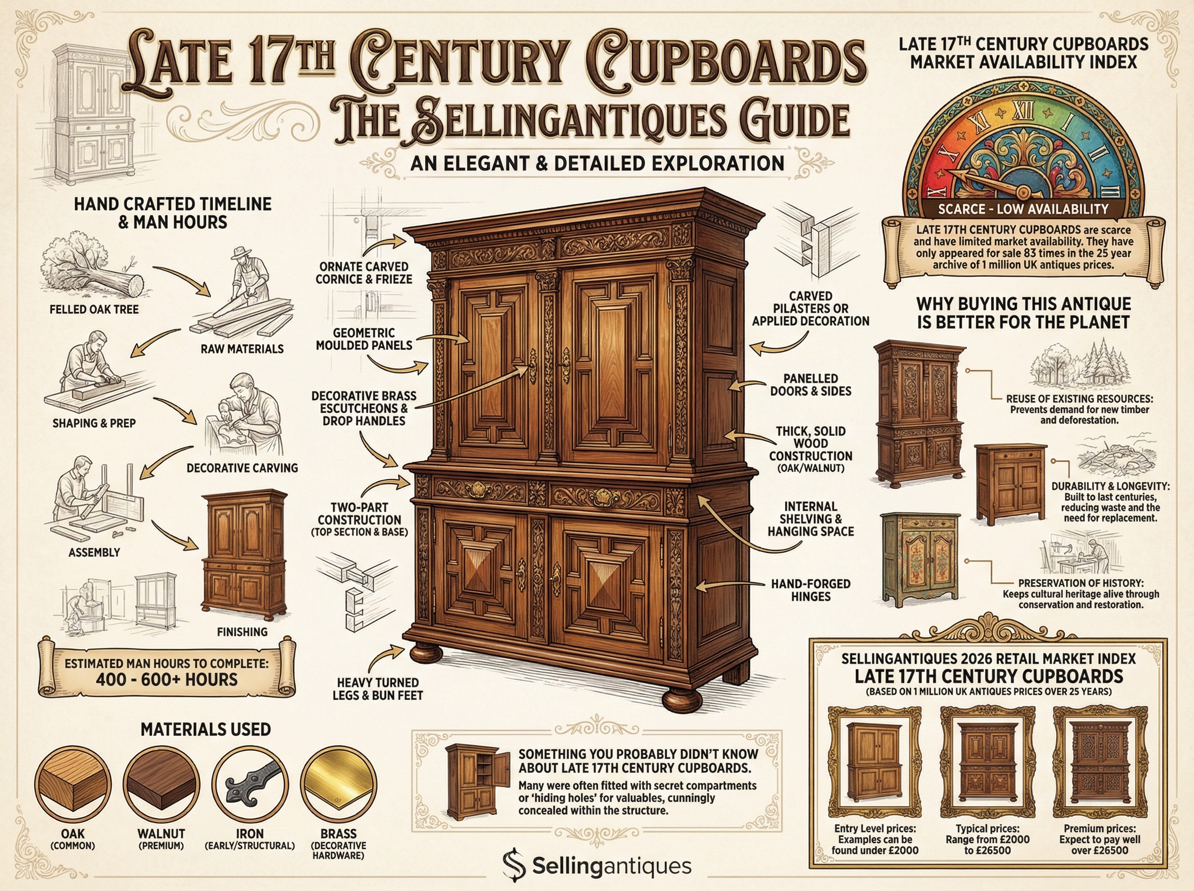 Late 17th Century Cupboards Guide Infographic