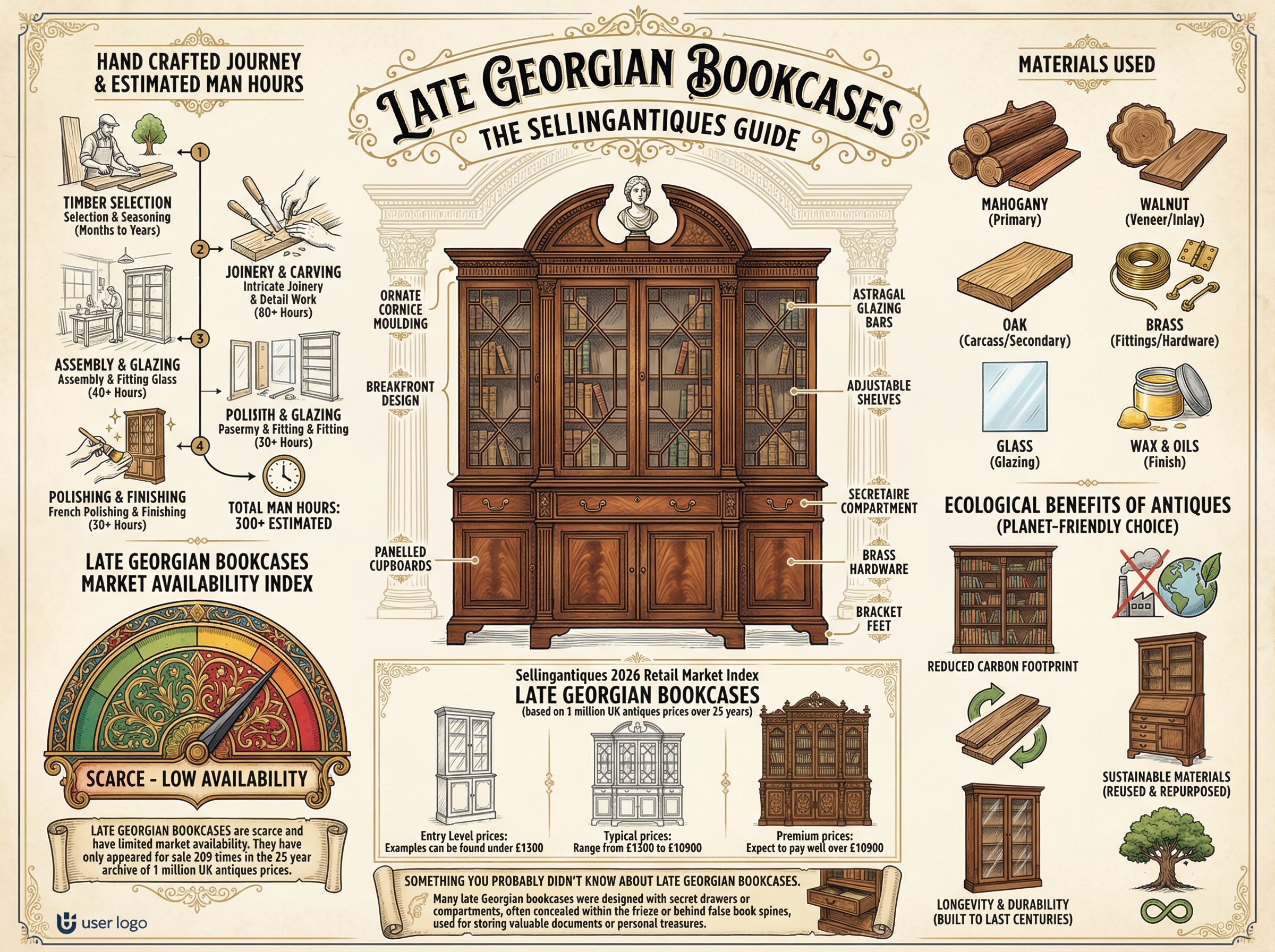Late Georgian Bookcases Guide Infographic