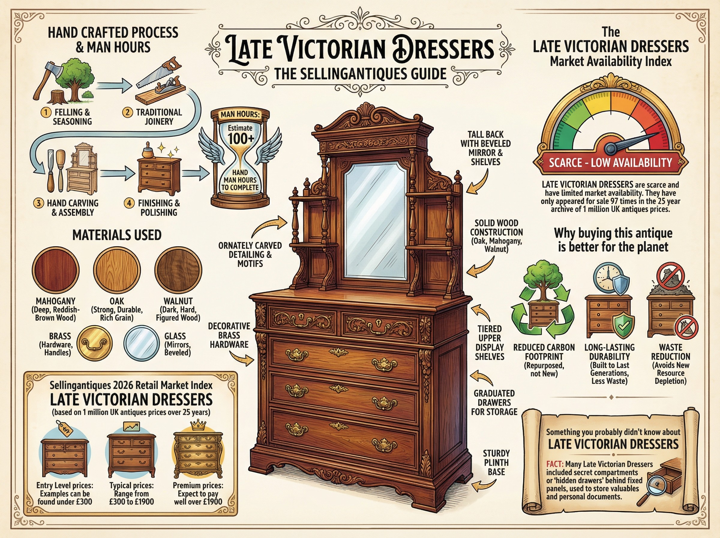 Late Victorian Dressers Guide Infographic