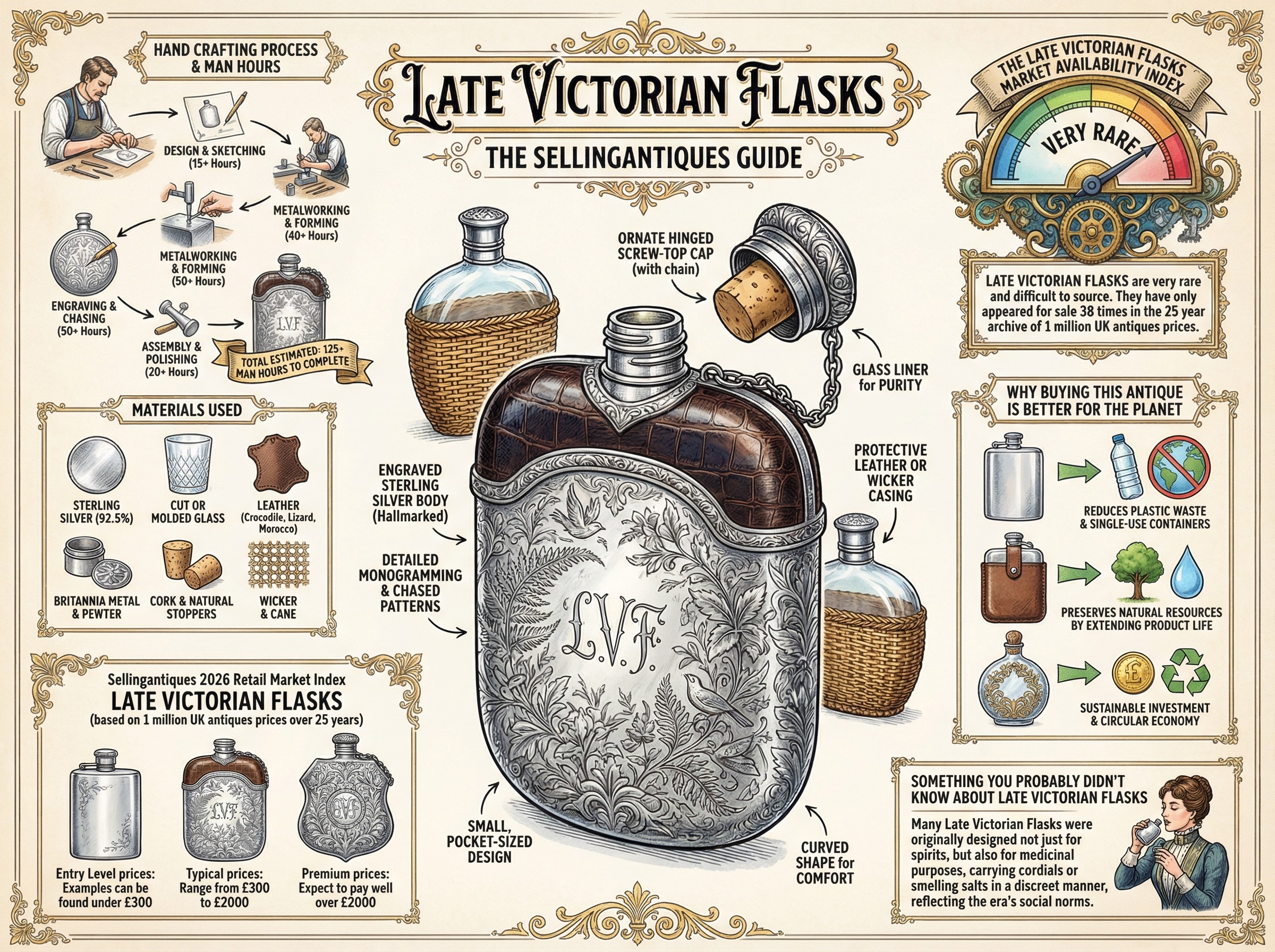 Late Victorian Flasks Guide Infographic