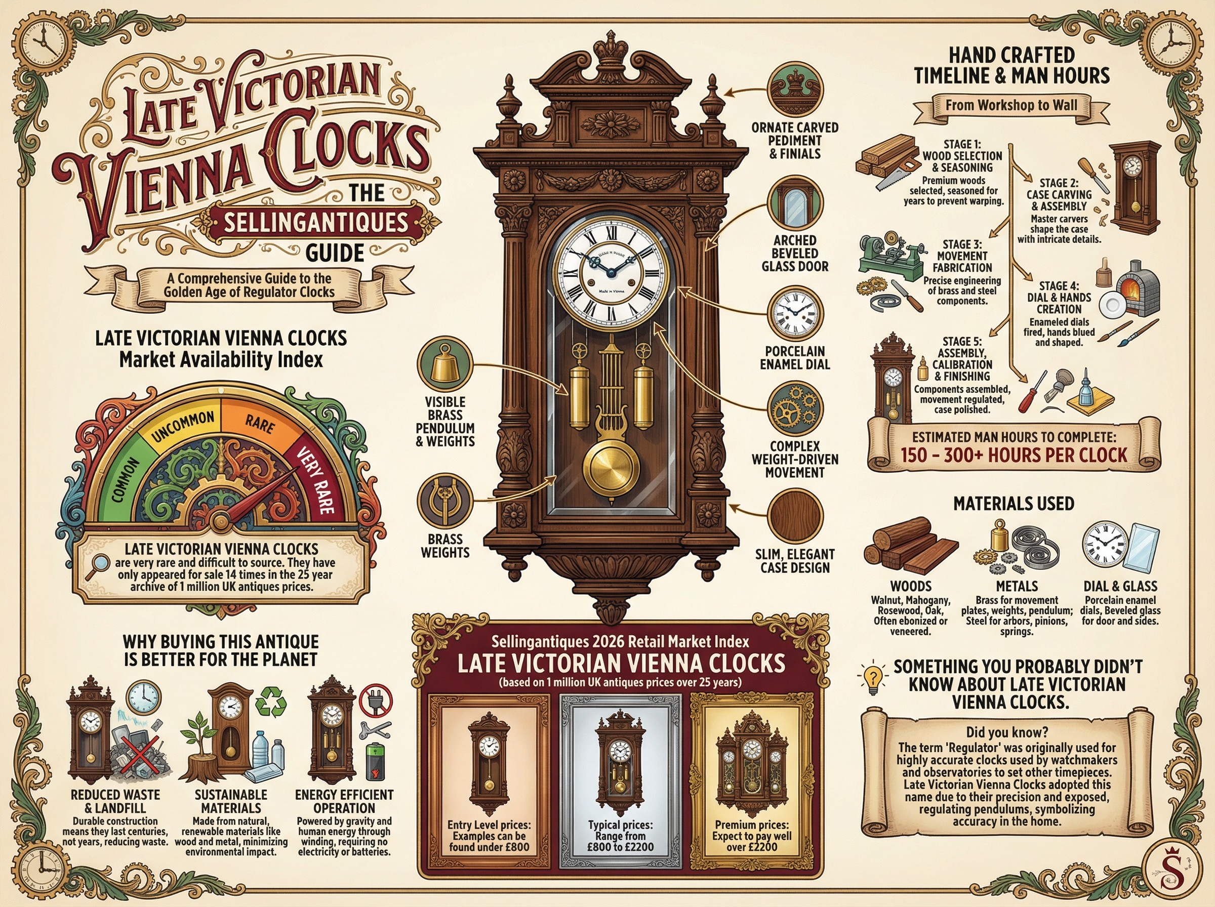Late Victorian Vienna Clocks Guide Infographic