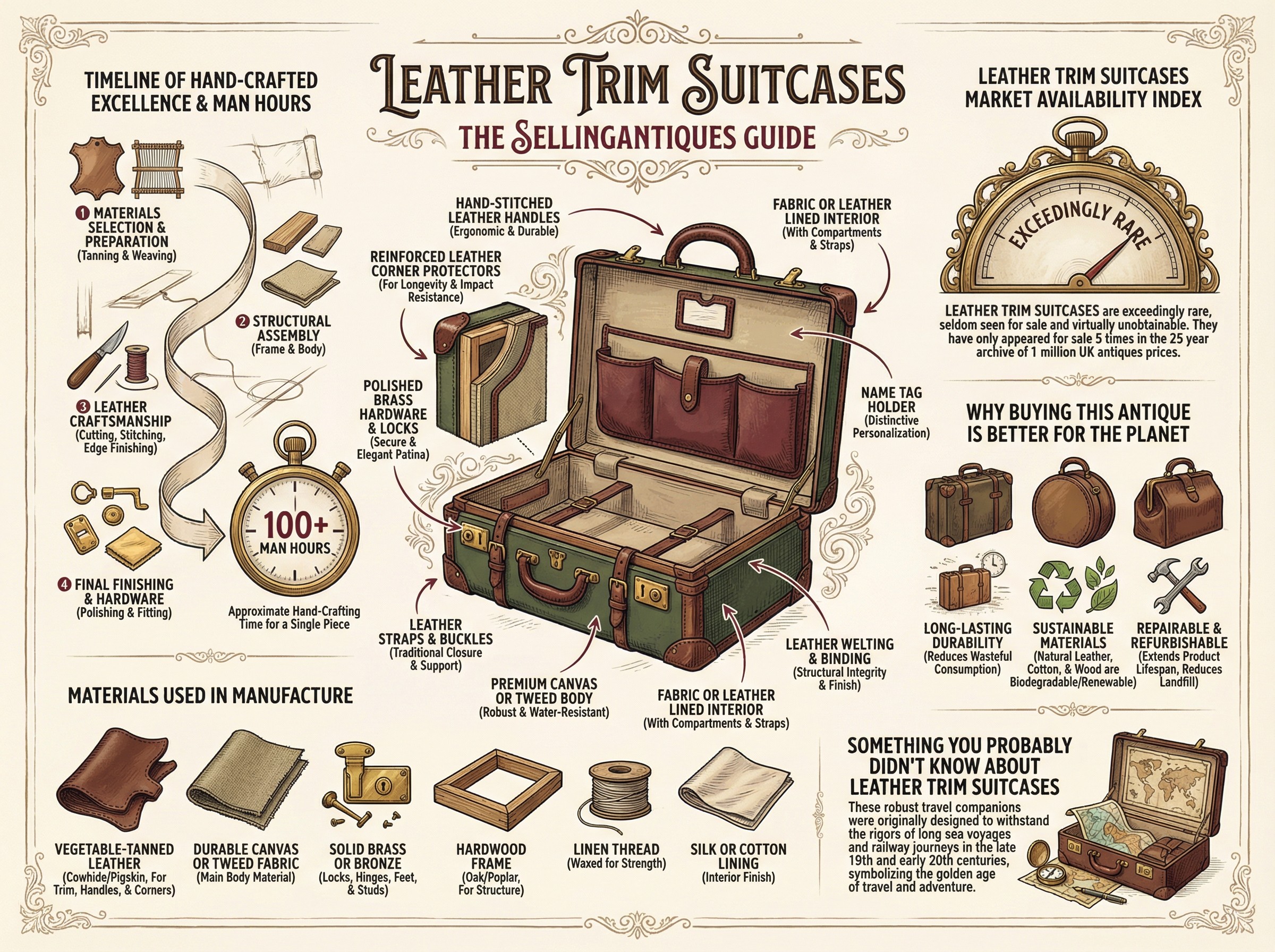 Leather Trim Suitcases Guide Infographic