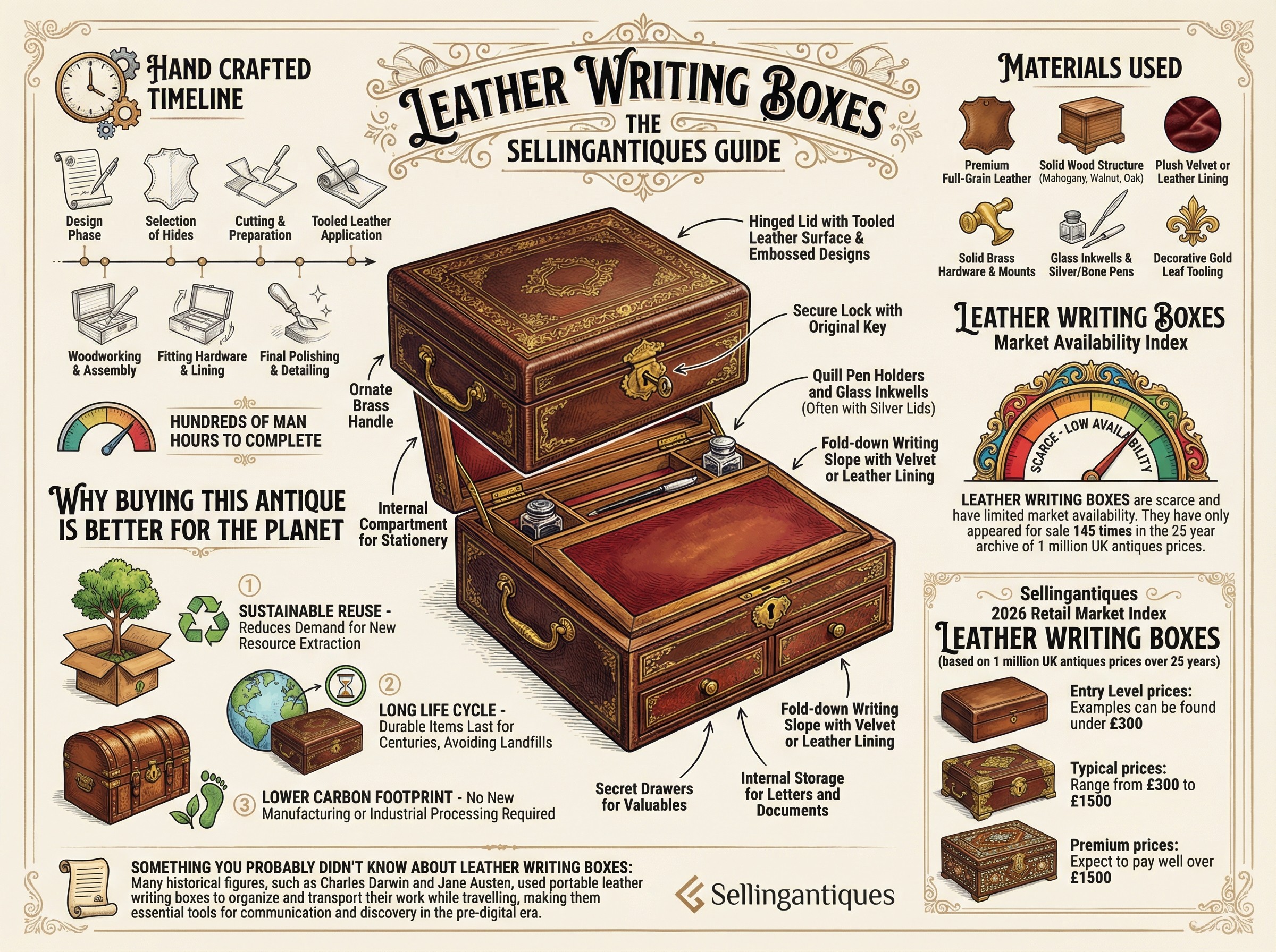 Leather Writing Boxes Guide Infographic