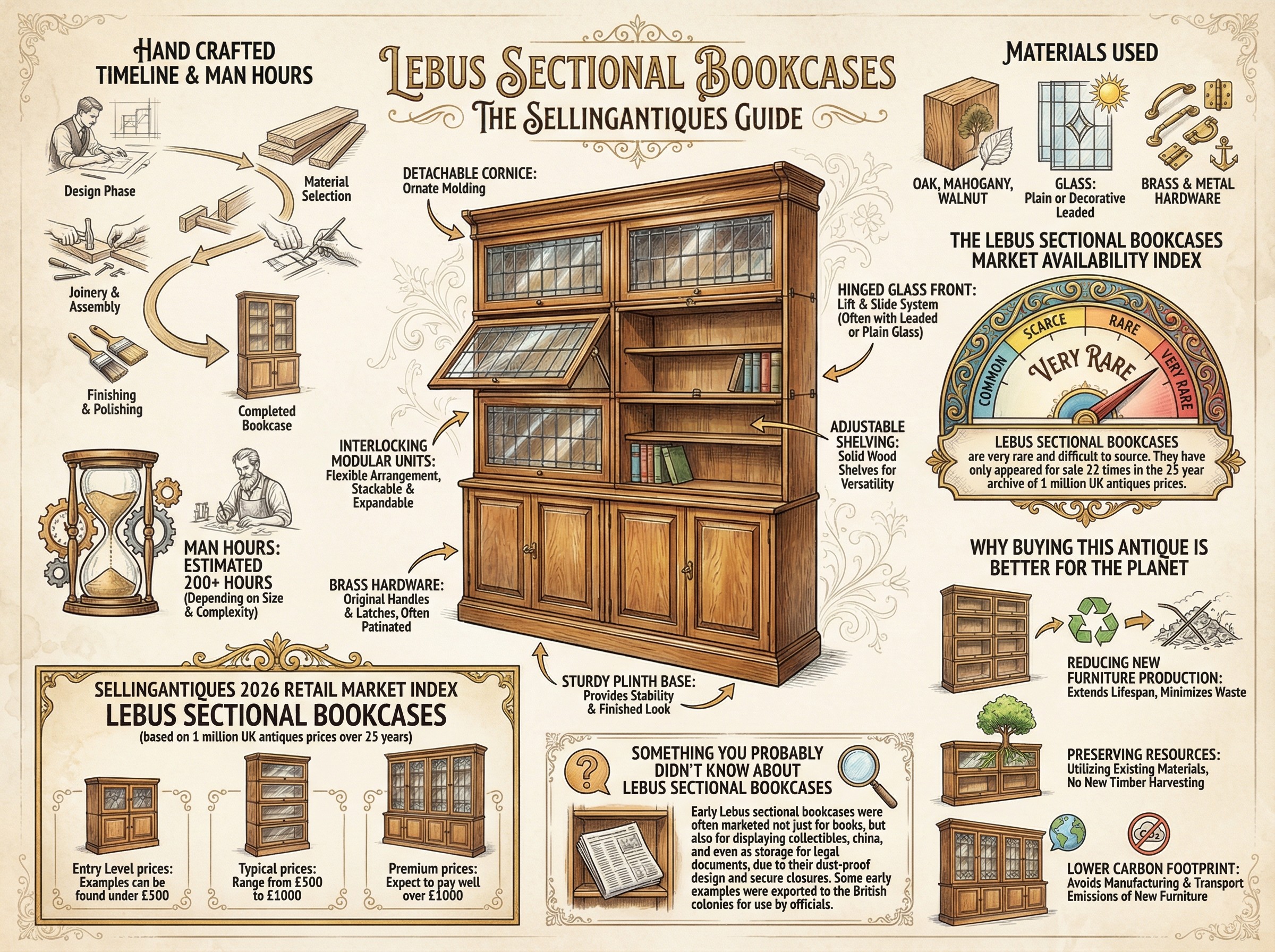 Lebus Sectional Bookcases Guide Infographic
