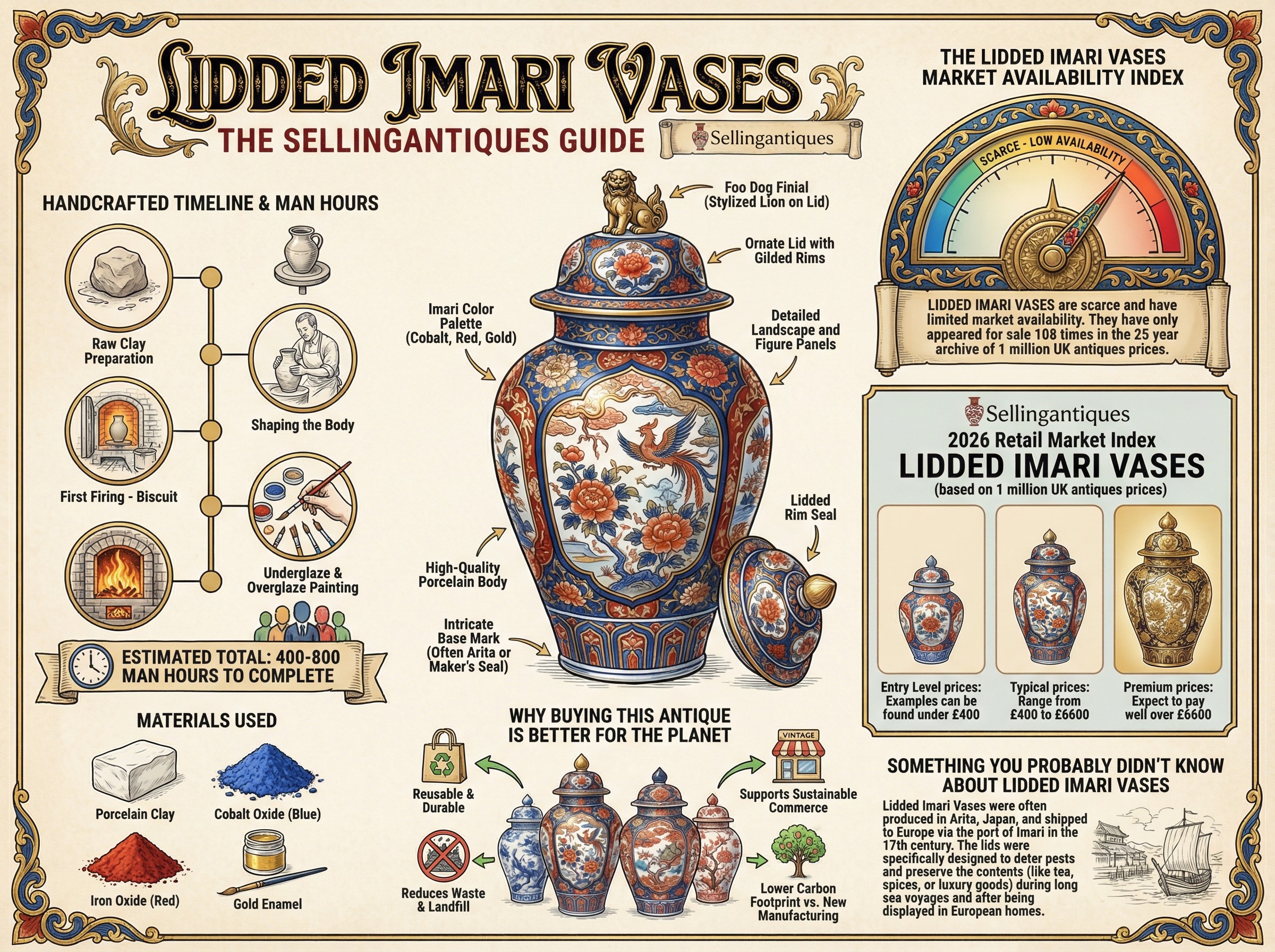 Lidded Imari Vases Guide Infographic