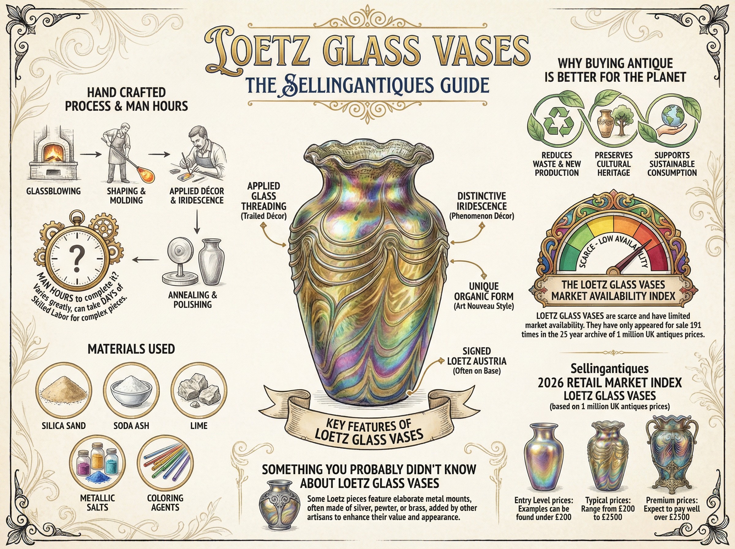 Loetz Glass Vases Guide Infographic