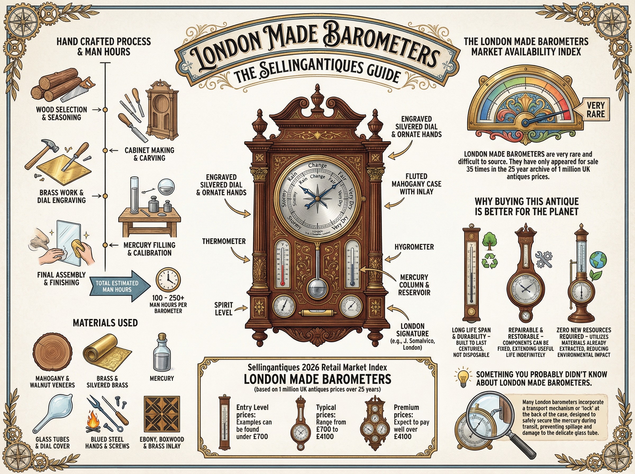 London Made Barometers Guide Infographic