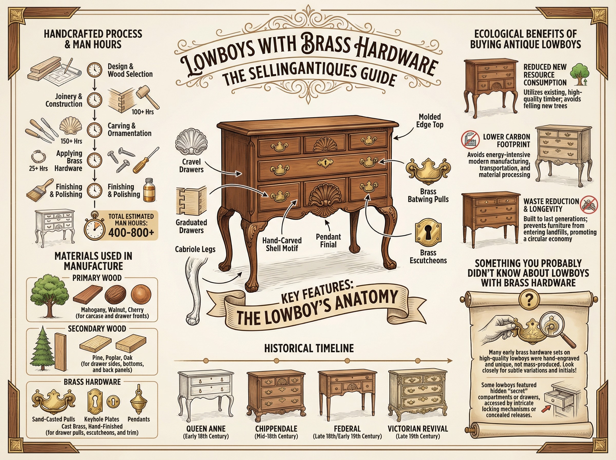 Lowboys With Brass Hardware Guide Infographic