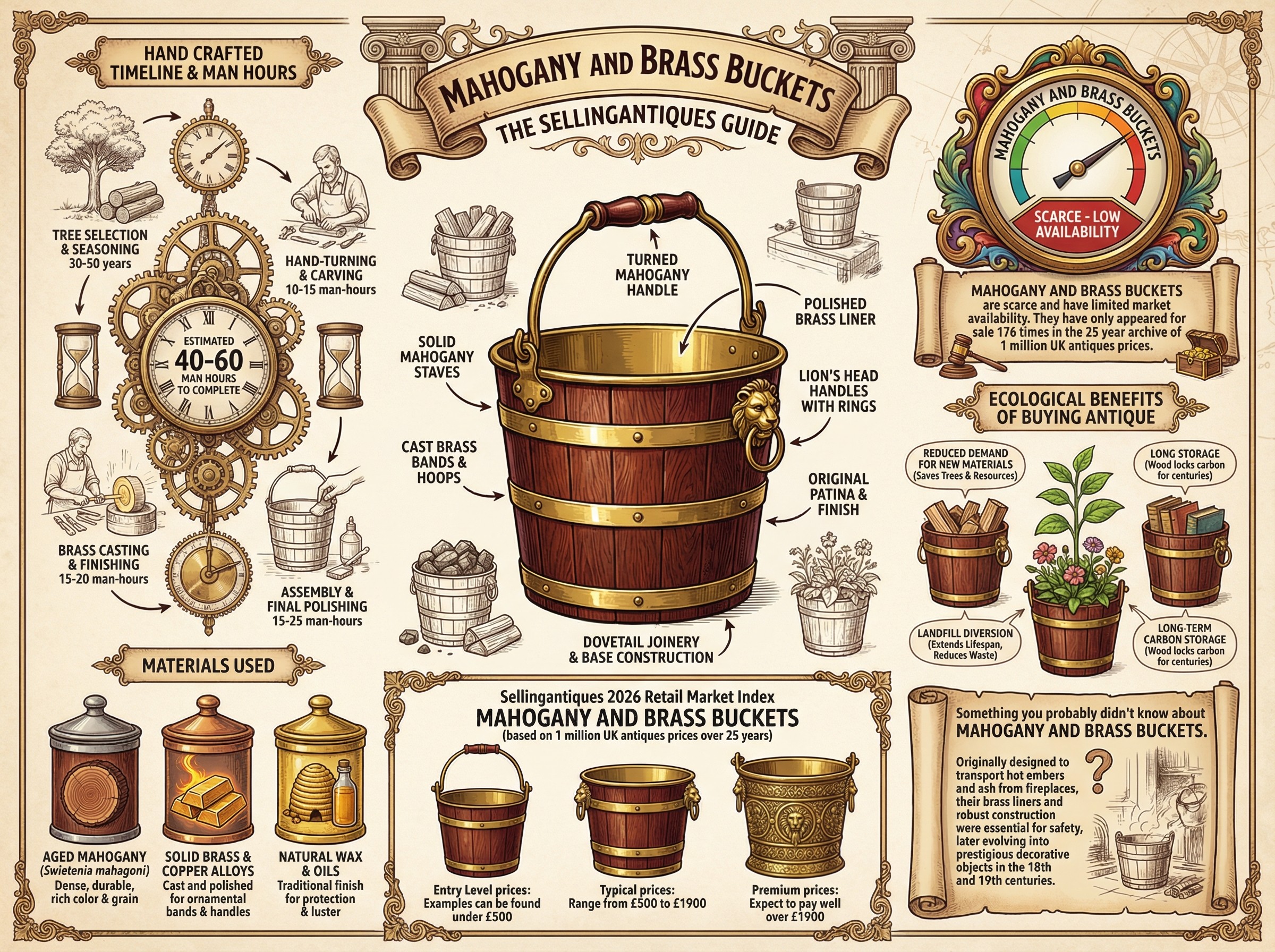 Mahogany And Brass Buckets Guide Infographic