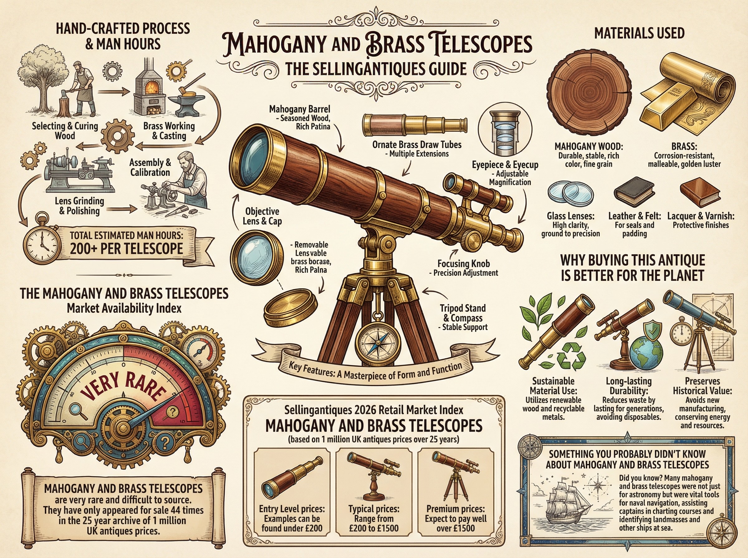 Mahogany And Brass Telescopes Guide Infographic